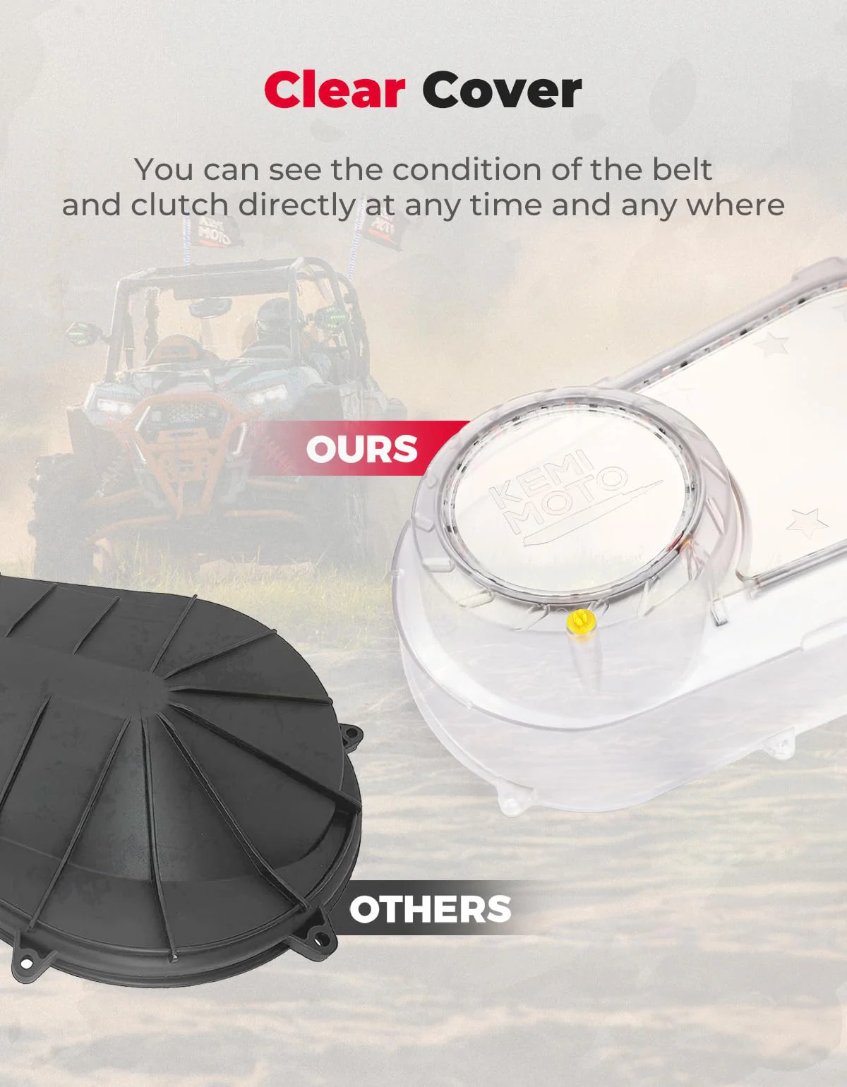 Outer Clutch Cover with RGB Lights for Polaris RZR Ranger (2017-2021) - Image 5