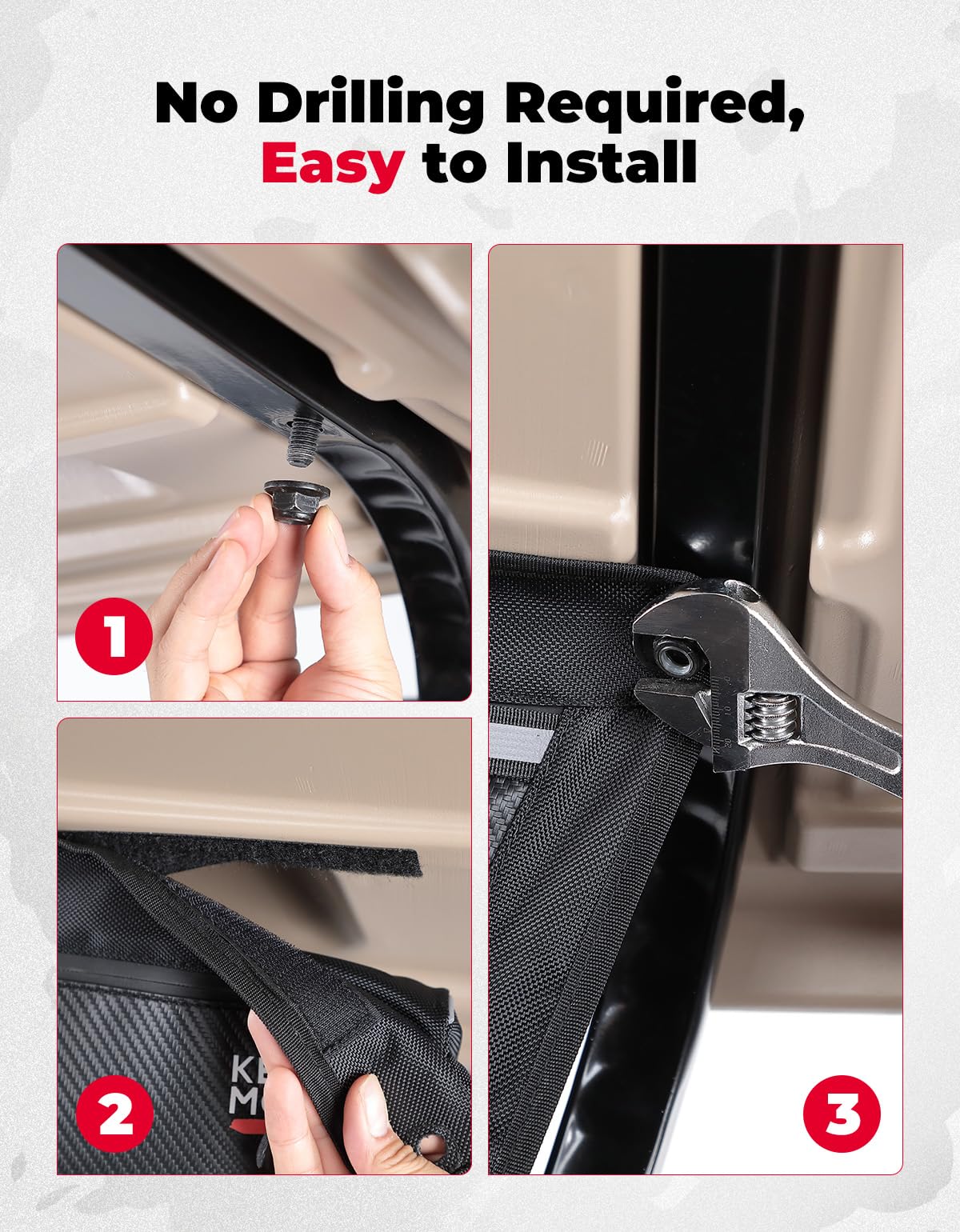Golf Cart Overhead Storage Bag for 2/2+2 Passenger EZGO RXV - Image 5