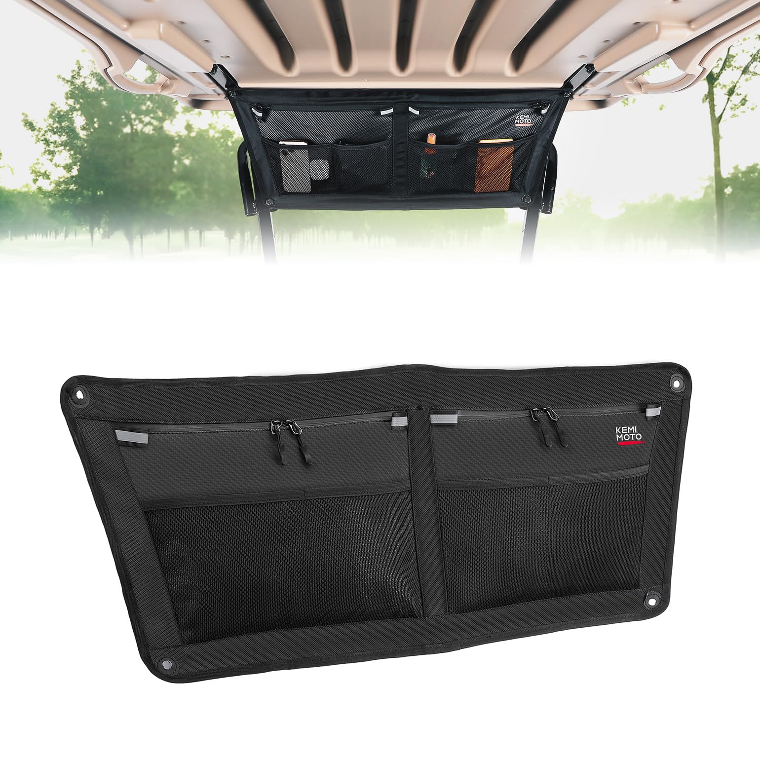 Golf Cart Overhead Storage Bag for 2/2+2 Passenger EZGO RXV - Image 8