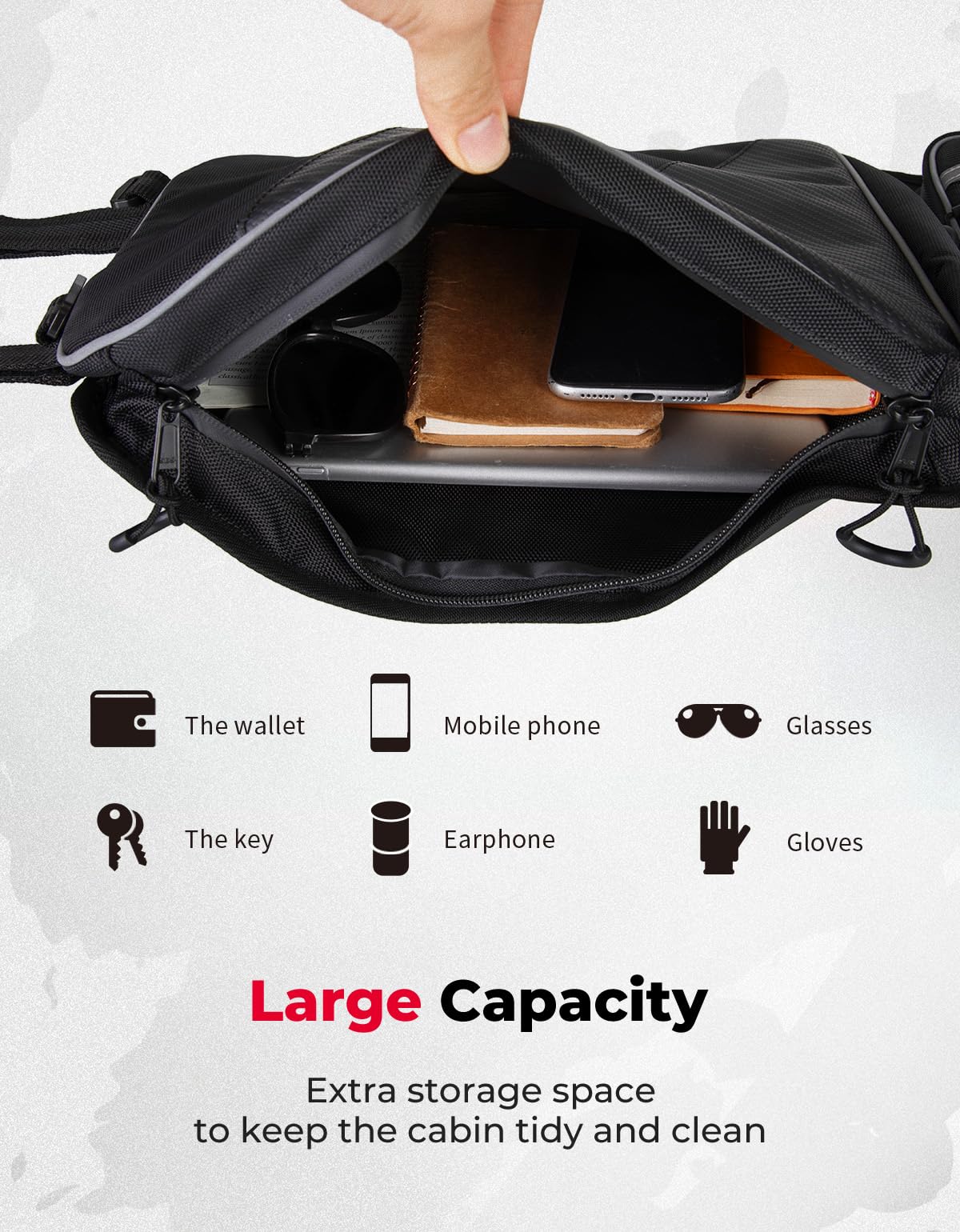 Overhead Storage Bag for Pioneer 1000 3P 6P/Polaris RZR XP 4 1000/Uforce 1000 - Image 4