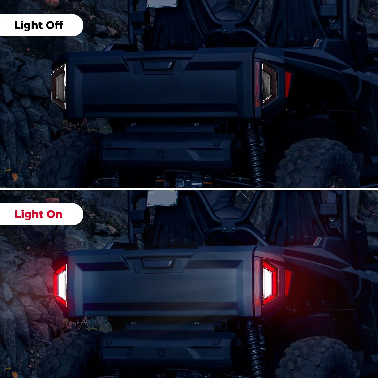 Pair Rear LED Brake Tail Lights Left+Right For Yamaha RMAX2/4 1000 2021-2024 - Image 3
