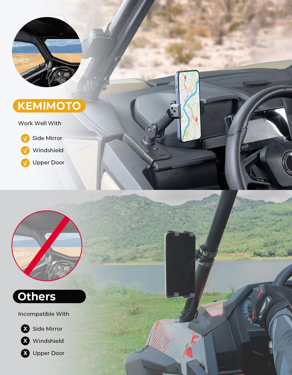 Aluminum Phone Mount for 2023+ CFMOTO ZForce 950 Sport | 800 Trail - Image 7