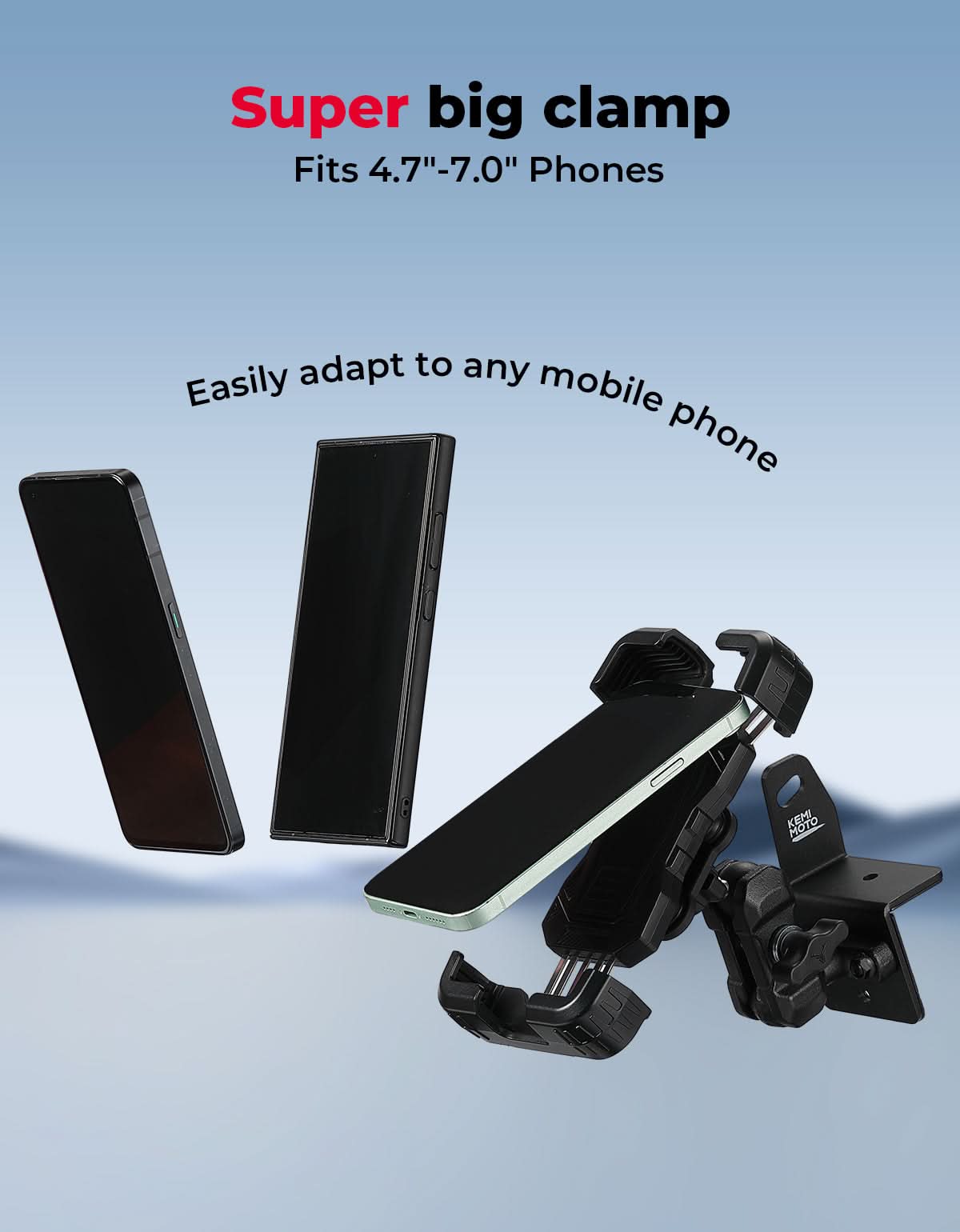 Phone Mount Holder for Polaris Ranger 1000/XP/Crew XP, Fits 4.7" - 7.0" Phones - Image 5