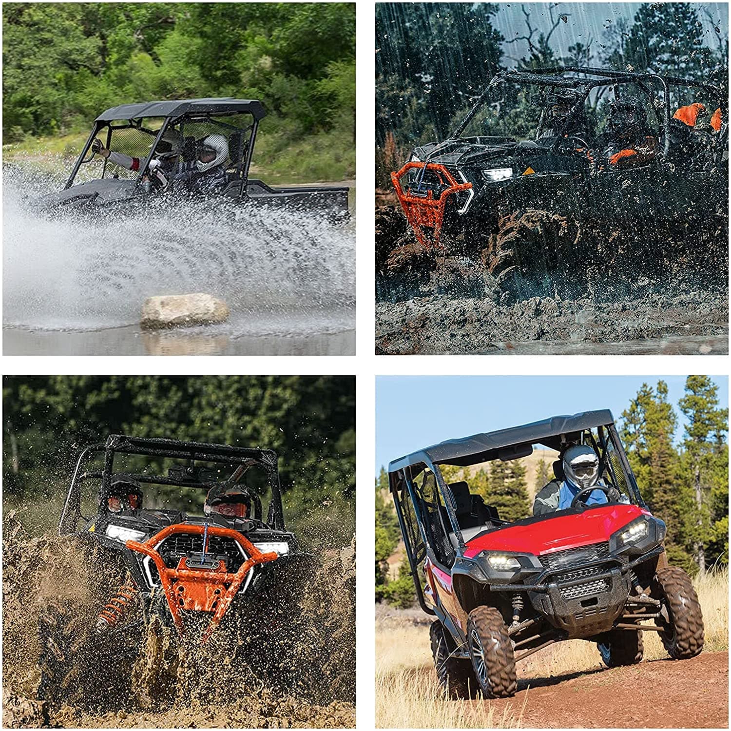 Fabric Rear Window w/Zipper for Honda Pioneer 1000-5 (2016-2025) - Image 5