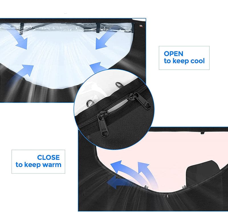 Fabric Rear Window w/Zipper for Honda Pioneer 1000-5 (2016-2025) - Image 6