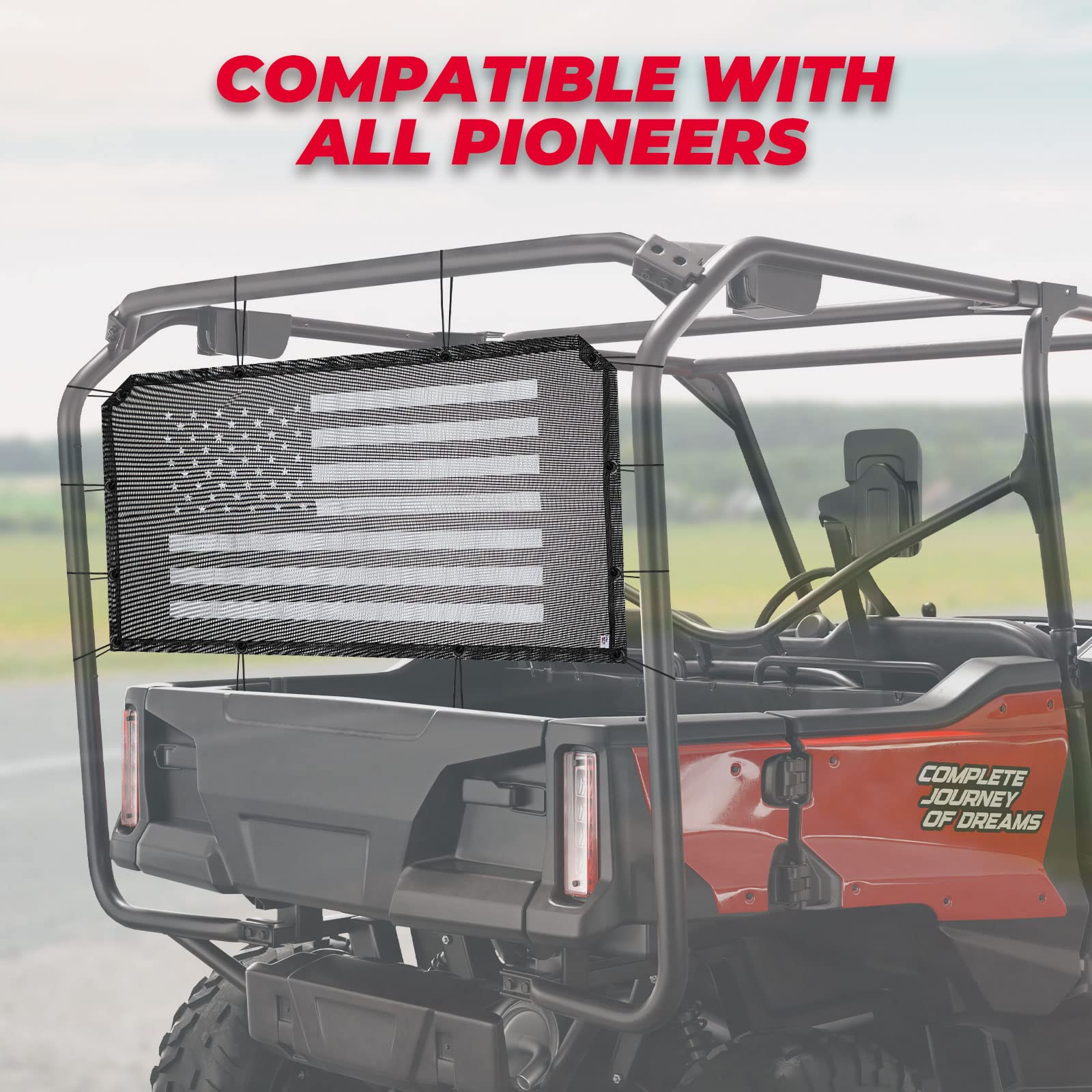 Soft Rear Window Net Fit Pioneer 500 700 1000 - Image 6