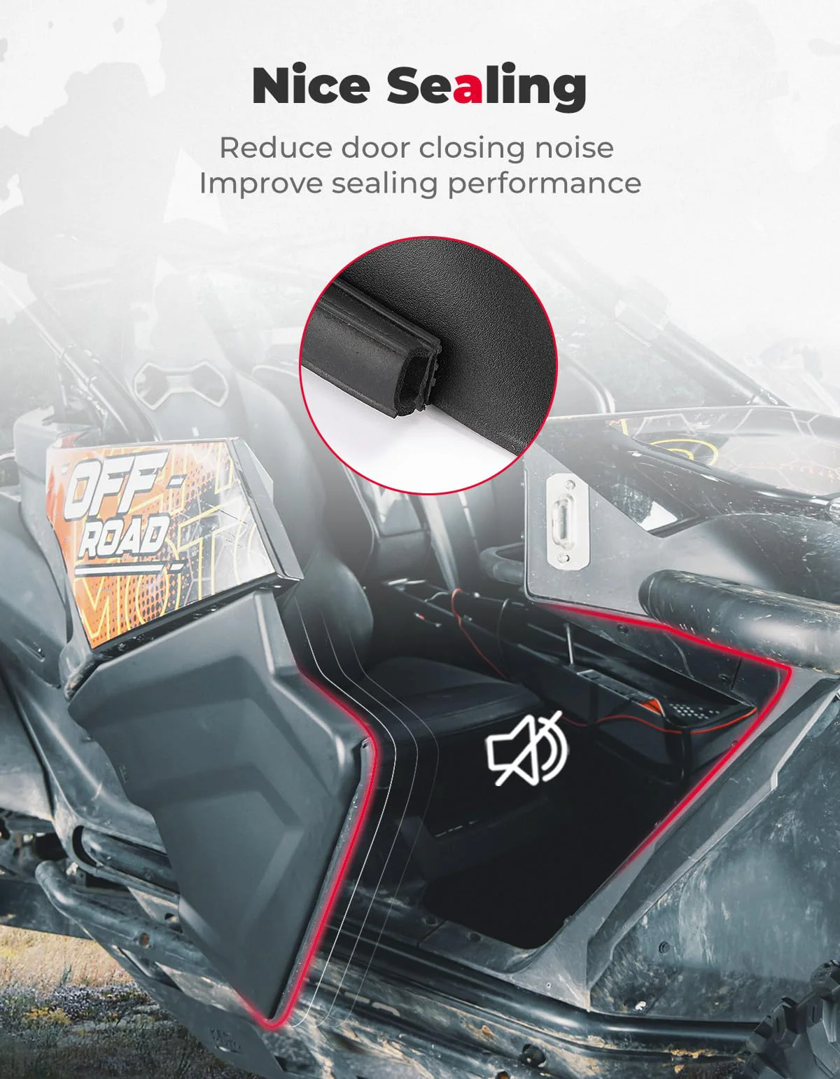 Plastic Lower Doors Inserts for CFMOTO ZForce 950 - Image 2