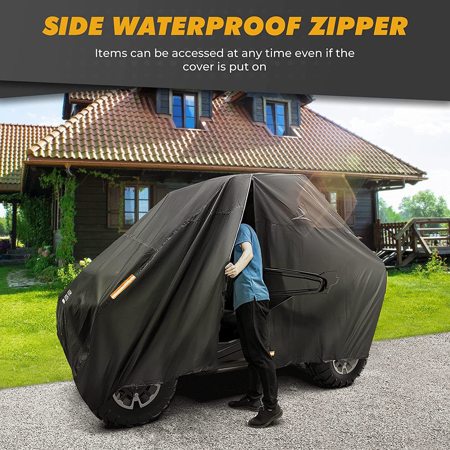 UTV 420D Waterproof Covers 2 Seater for Can-Am, Polaris, Kawasaki - Image 2
