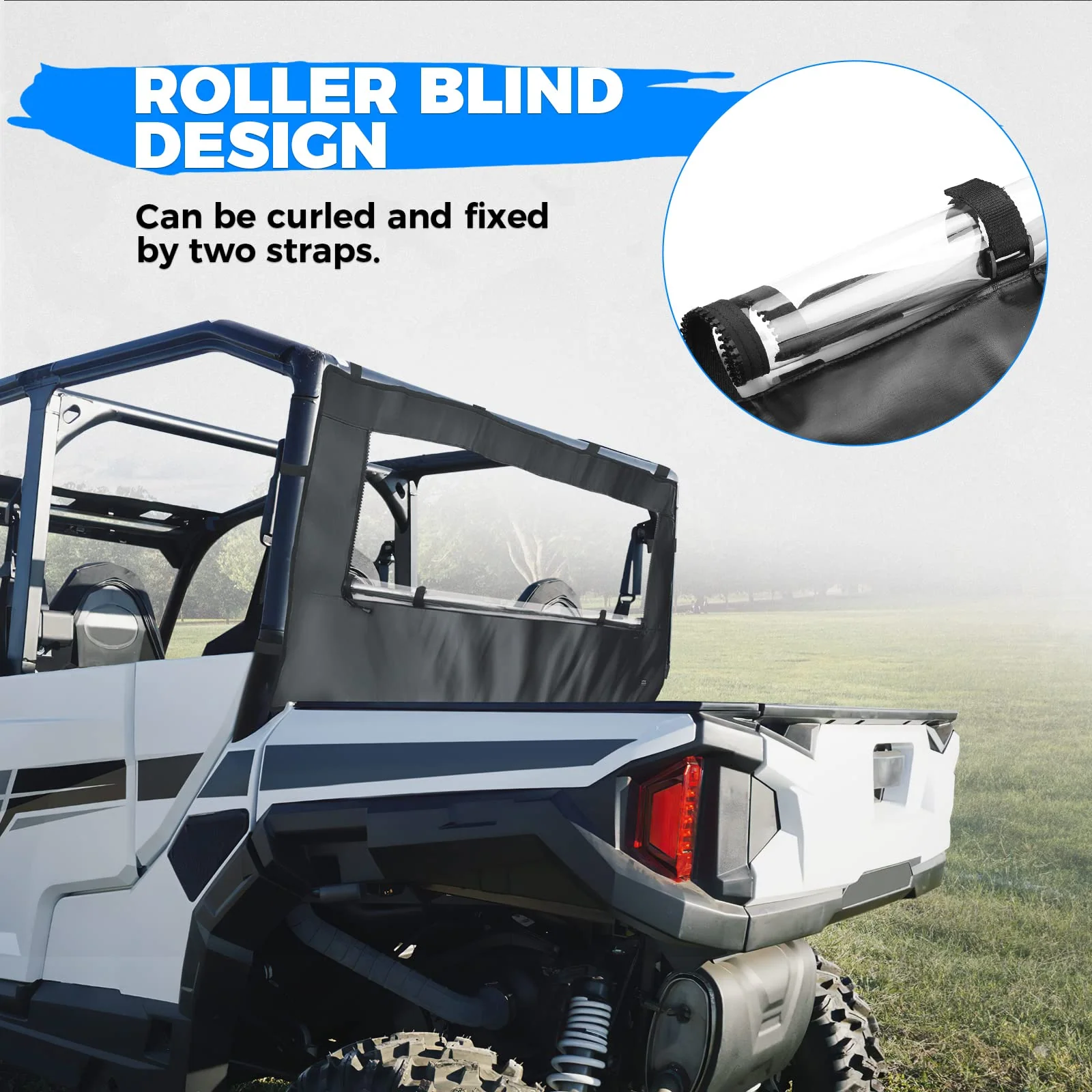 PVC Soft Rear Windshield for Polaris General 1000 /XP 1000 - Image 4