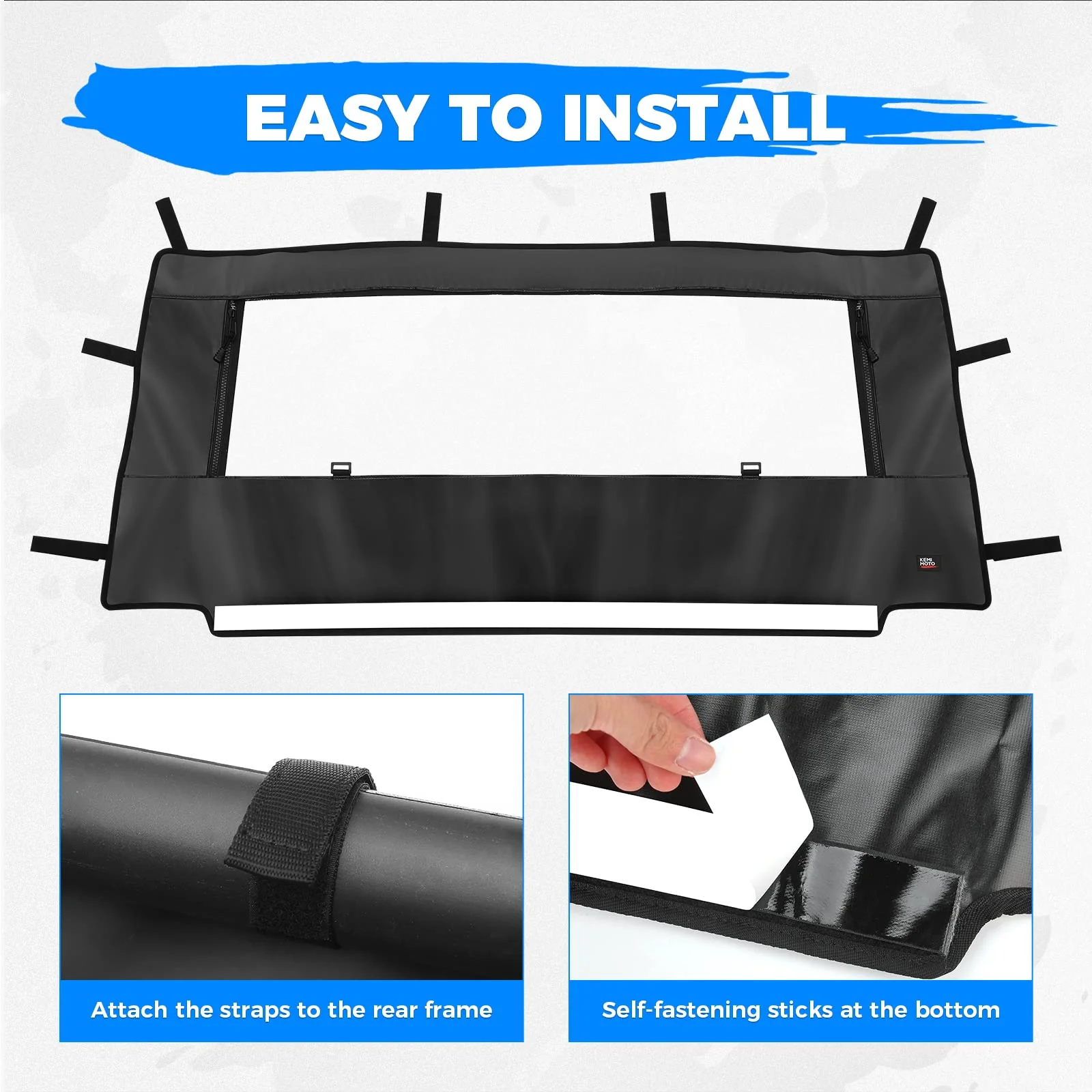 PVC Soft Rear Windshield for Polaris General 1000 /XP 1000 - Image 5