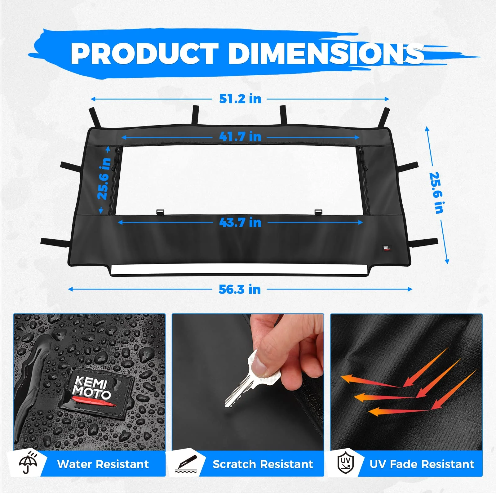 PVC Soft Rear Windshield for Polaris General 1000 /XP 1000 - Image 6