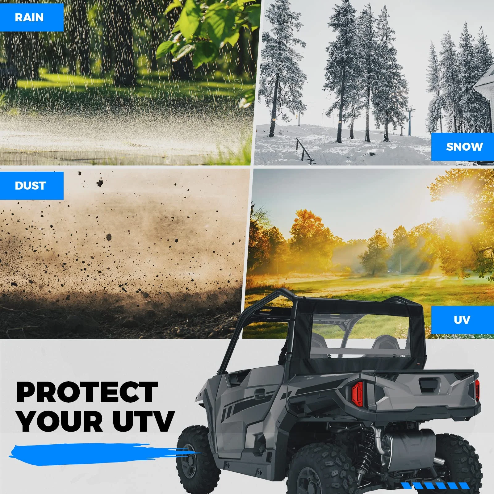 PVC Soft Rear Windshield for Polaris General 1000 /XP 1000 - Image 7