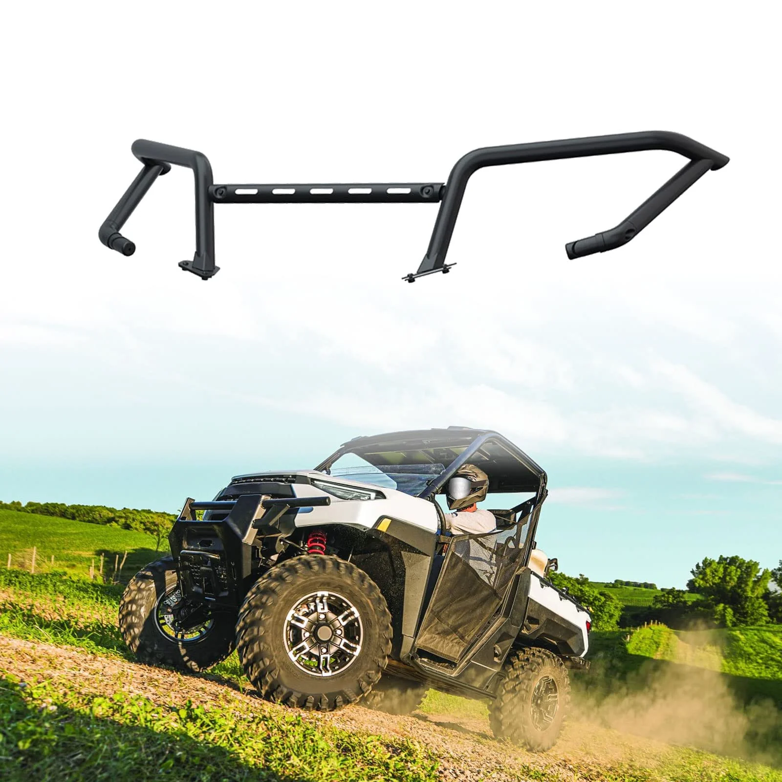 Front Bumper Upper Brush Guard for Polaris Ranger XP 1000 / Crew 2018-2024 - Image 10