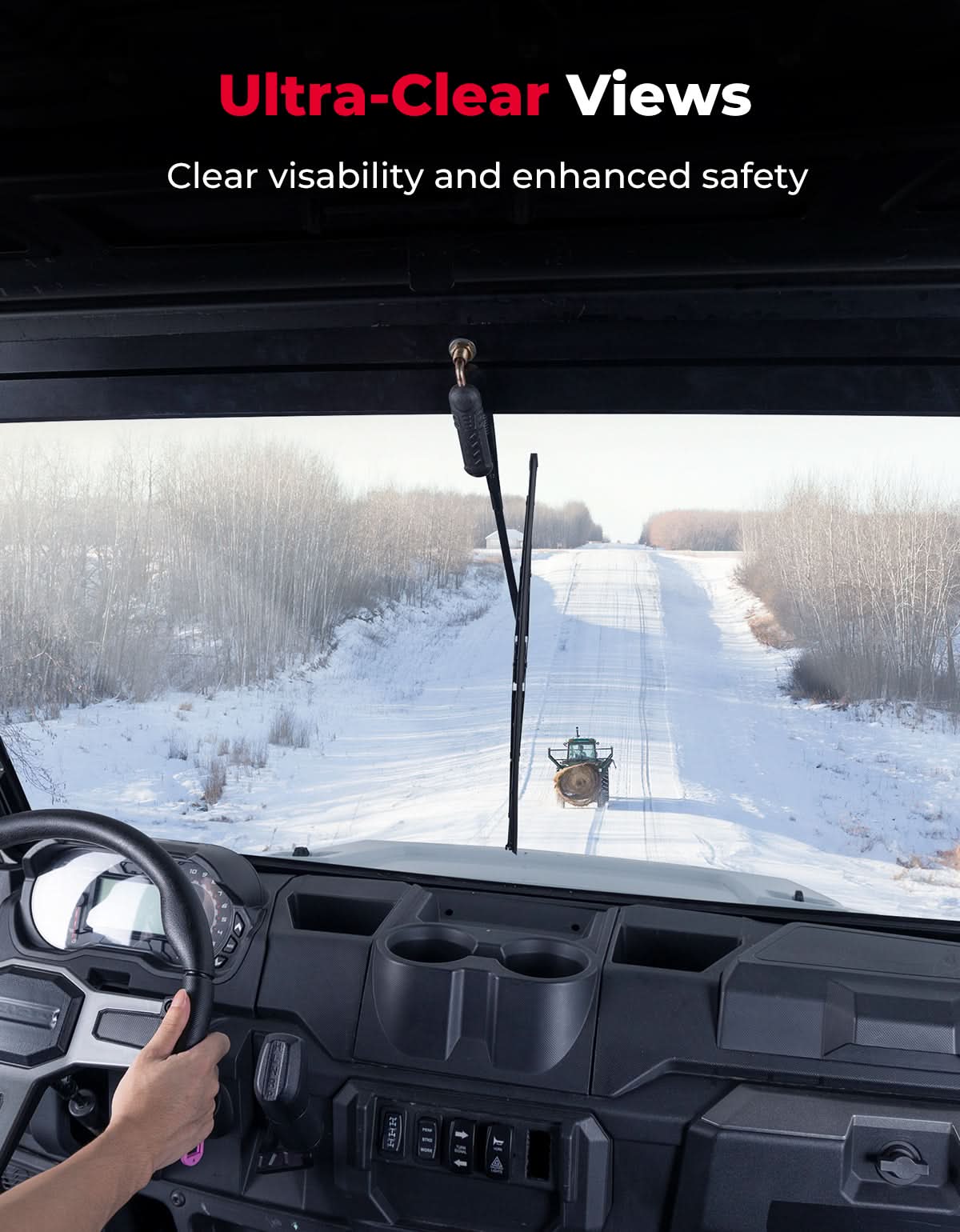 UTV Front Glass Windshield for Polaris Ranger 1000/CREW 1000/XP 1000/CREW XP 1000 /XP 900/CREW 900/CREW XP 900 - Image 3