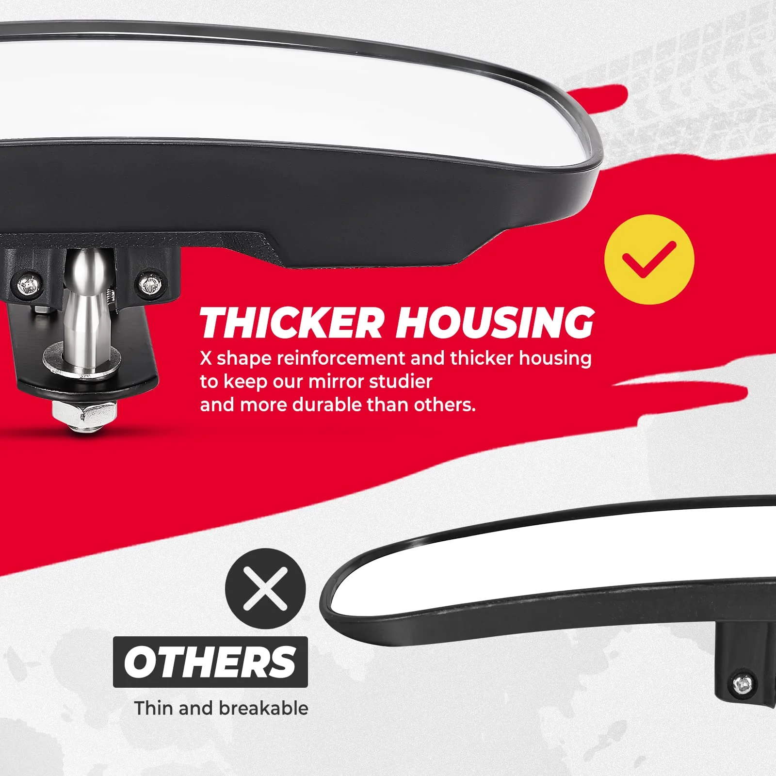 Rear View Mirror for Polaris Ranger 500 570 900 XP 1000 XP - Image 5