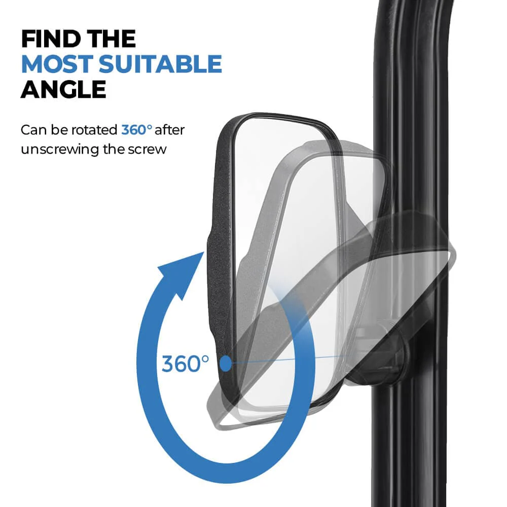 Adjustable Side Mirrors & Under Seat Storage Box for Polaris Ranger - Image 8