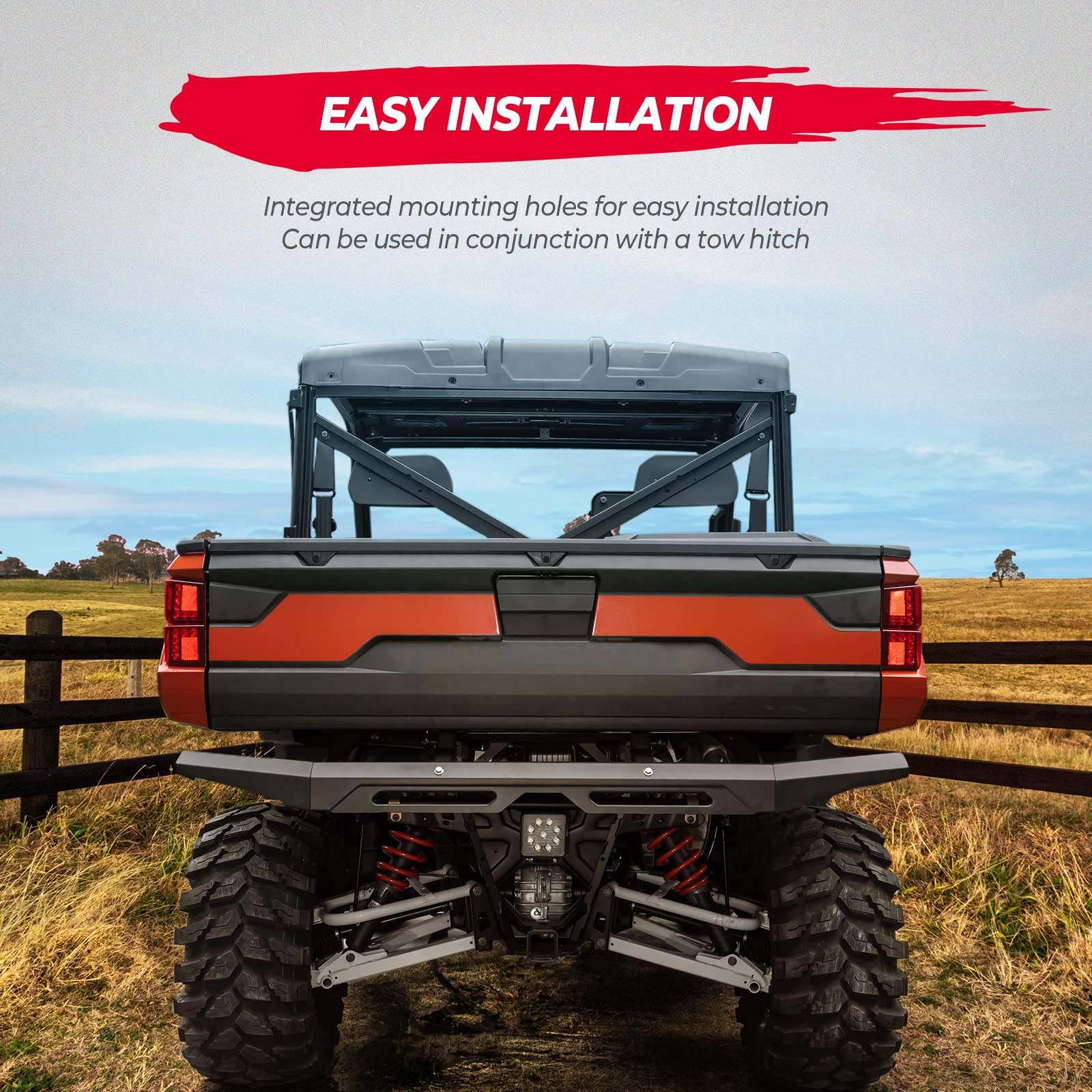 Rear Brushguard Bumper for Polaris Ranger XP 1000 / CREW 2018-2024 - Image 3