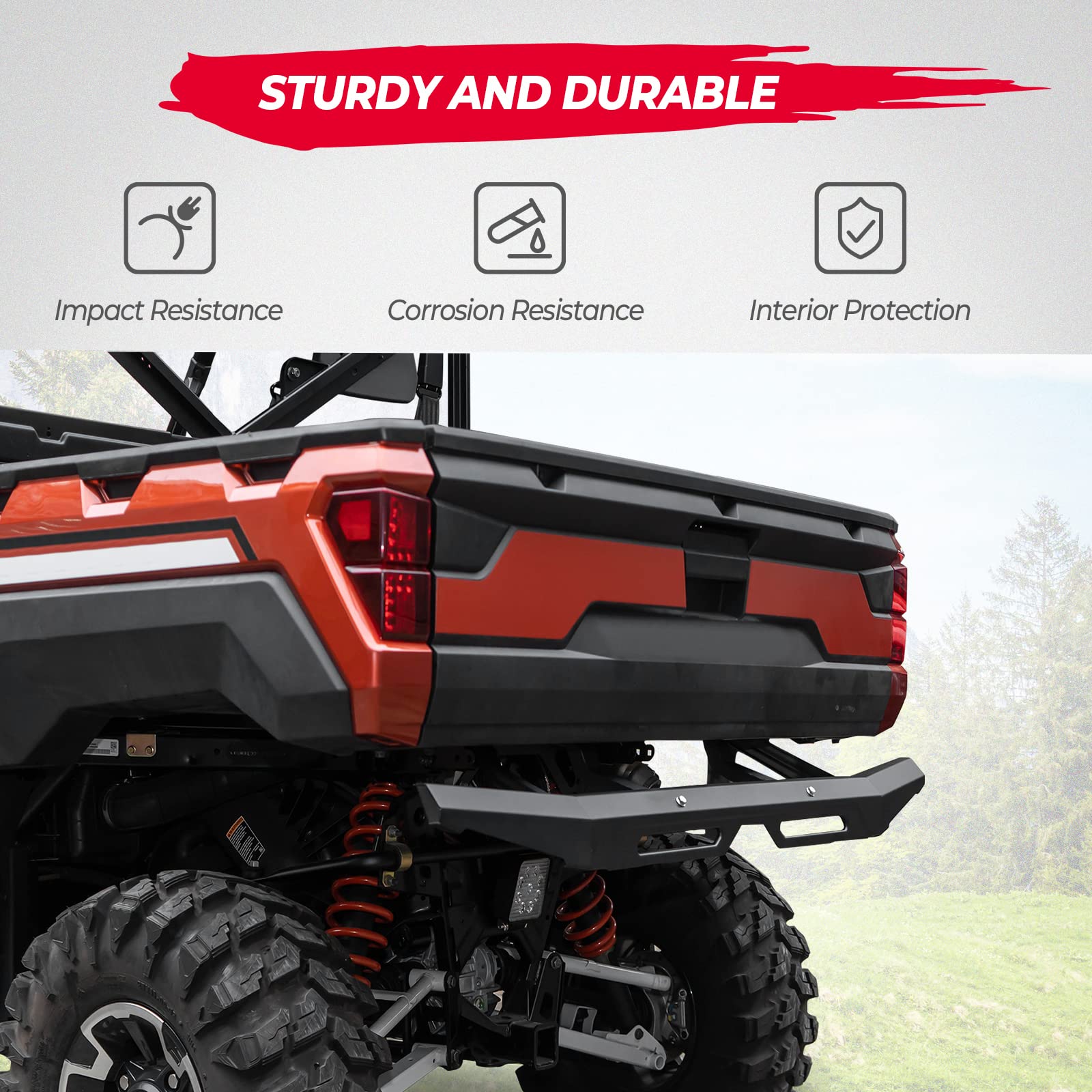 Rear Brushguard Bumper for Polaris Ranger XP 1000 / CREW 2018-2024 - Image 4