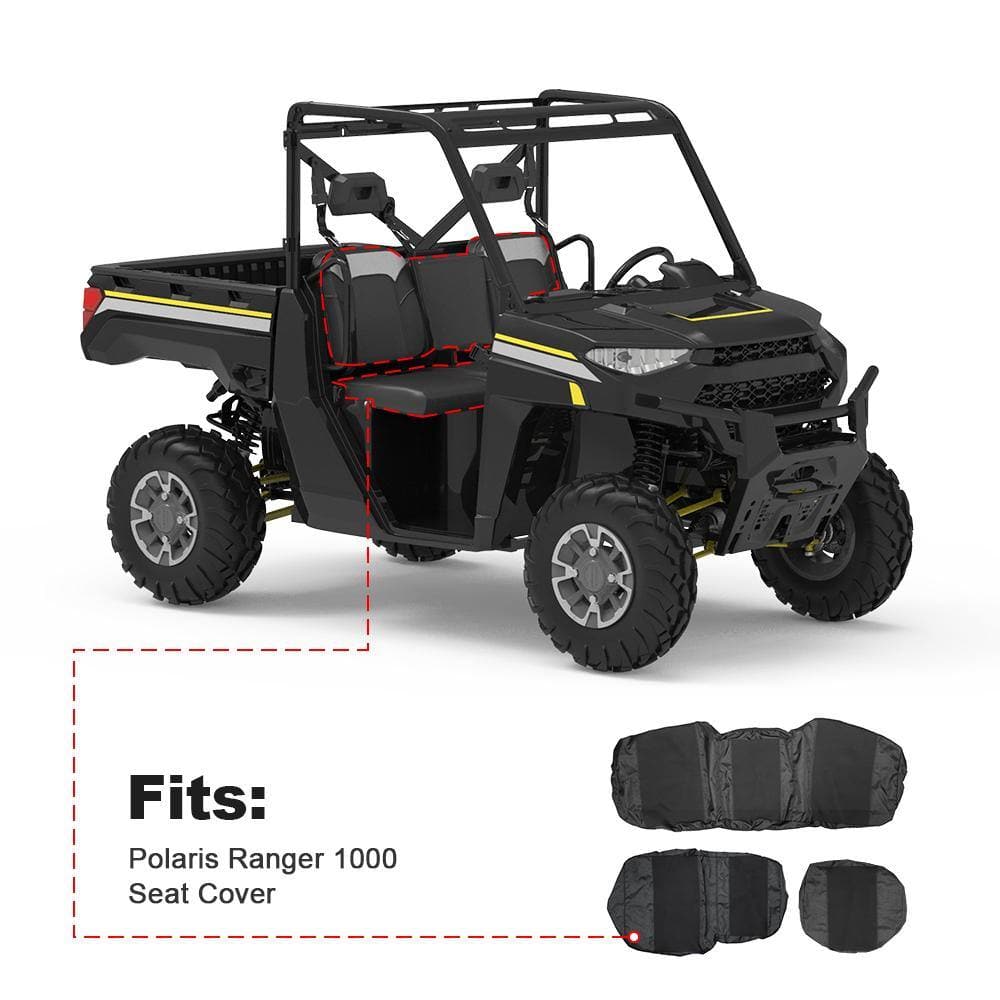 UTV Waterproof Seat Cover for Polaris Ranger XP 1000/ Crew (3 Pcs) - Image 6
