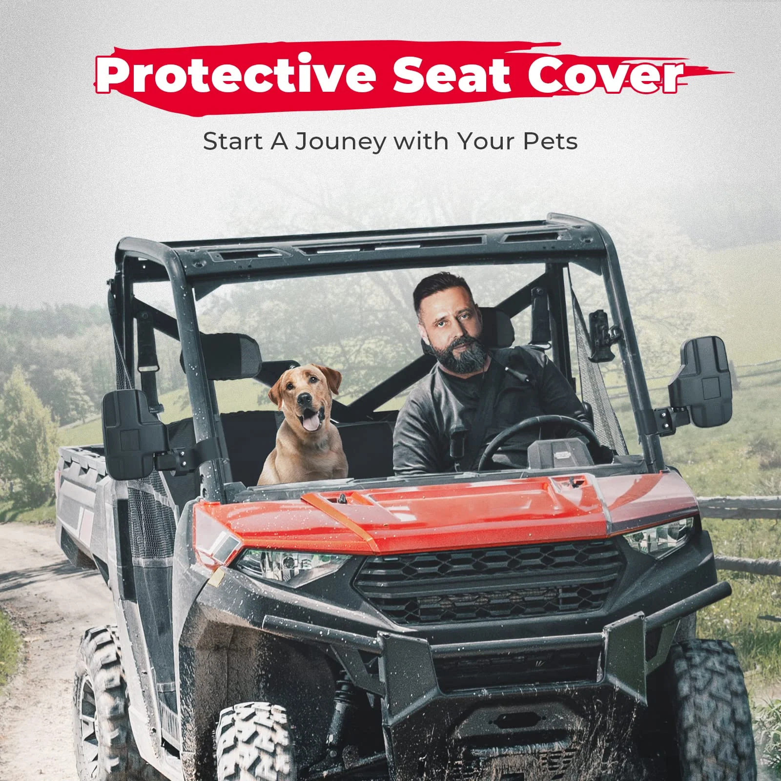 Split Bench Seat Covers for Polaris Ranger XP 1000/CREW (6 PCS) - Image 6