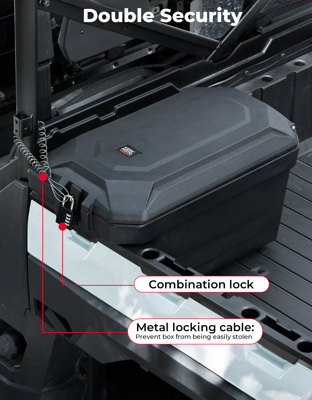 45L Storage box / Cargo Box (Left Side) for Polaris Ranger 1000 900 570 700 XP 1000 - Image 4