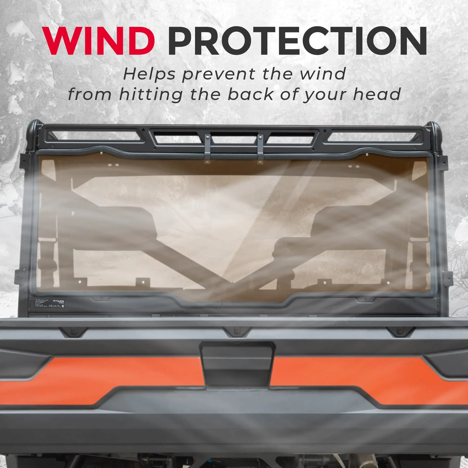Tint Anti UV Rear Windshield for Polaris Ranger XP 1000/ Crew 2017-2026 - Image 4