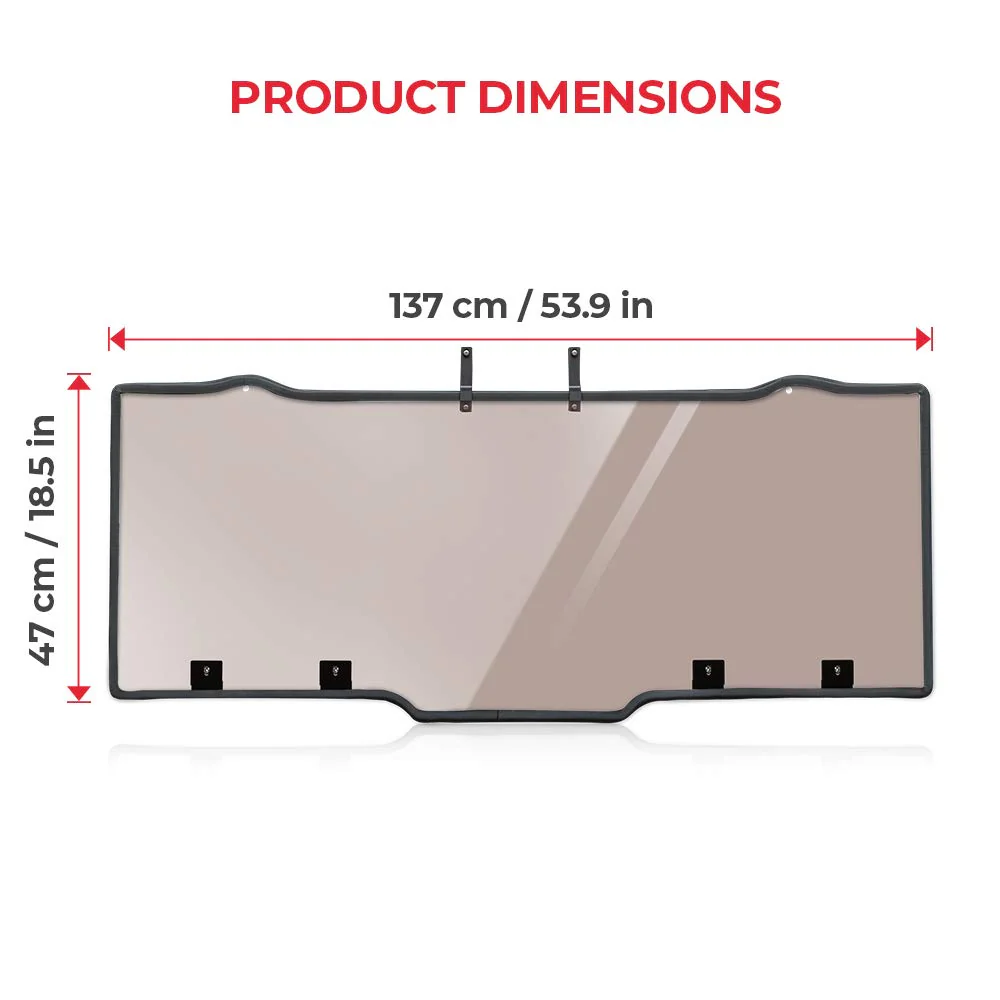 Tint Anti UV Rear Windshield for Polaris Ranger XP 1000/ Crew 2017-2026 - Image 8