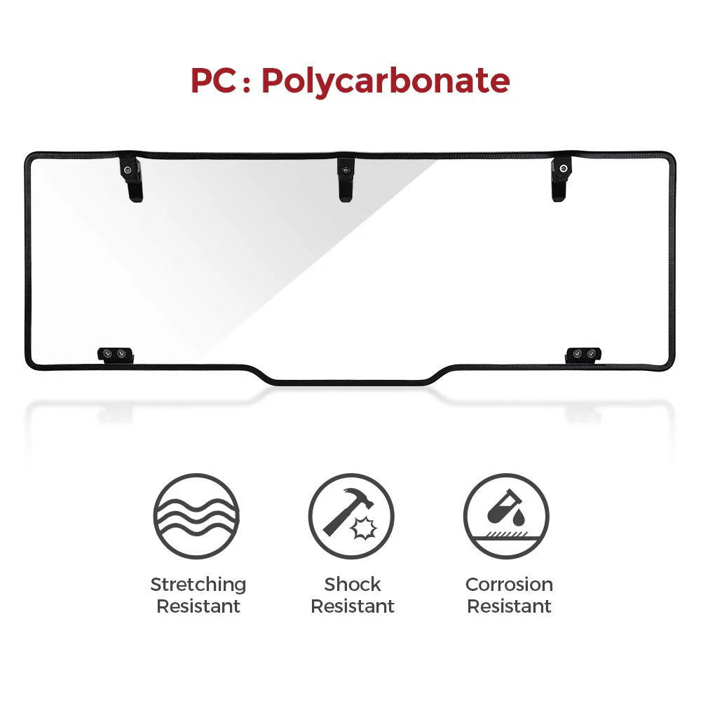 Rear Windshield Hard Tool-Free Install for Polaris Ranger XP 1000/Crew 2015-2026 - Image 8