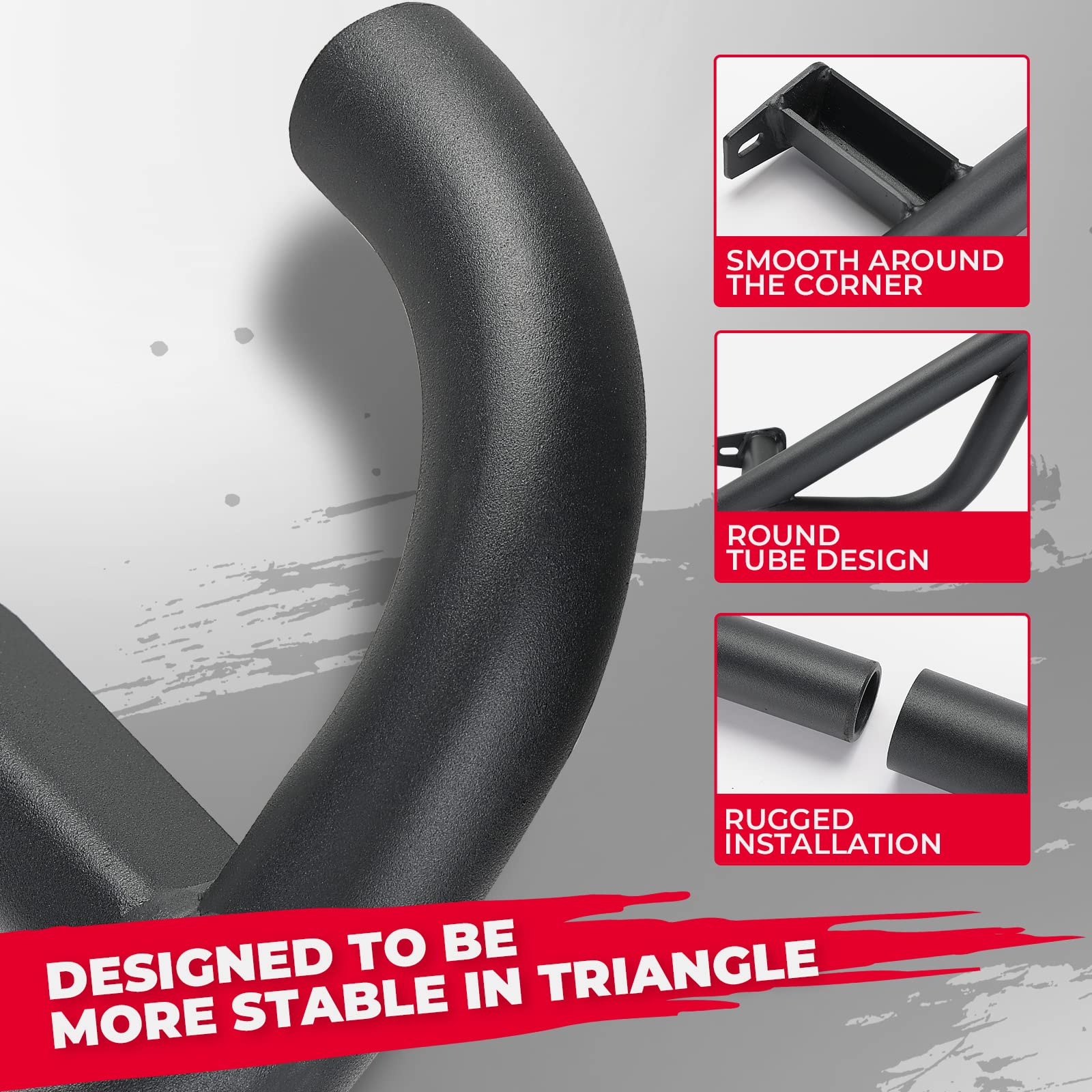 Steel Nerf Bars Fit Polaris RZR XP 4 1000 / 4 Turbo 2014-2023 - Image 4