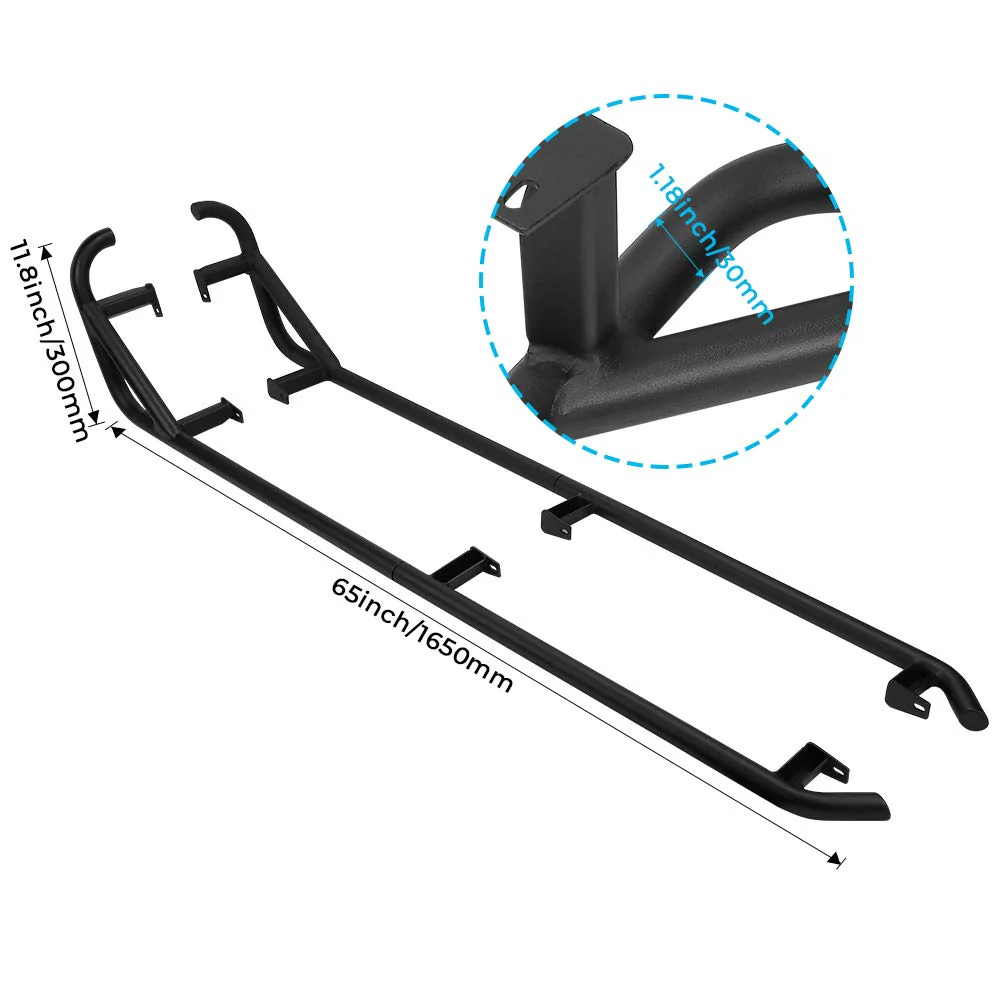 Steel Nerf Bars Fit Polaris RZR XP 4 1000 / 4 Turbo 2014-2023 - Image 5