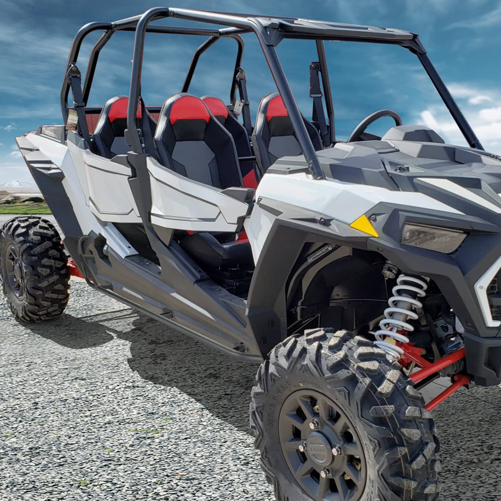 Steel Nerf Bars Fit Polaris RZR XP 4 1000 / 4 Turbo 2014-2023 - Image 6