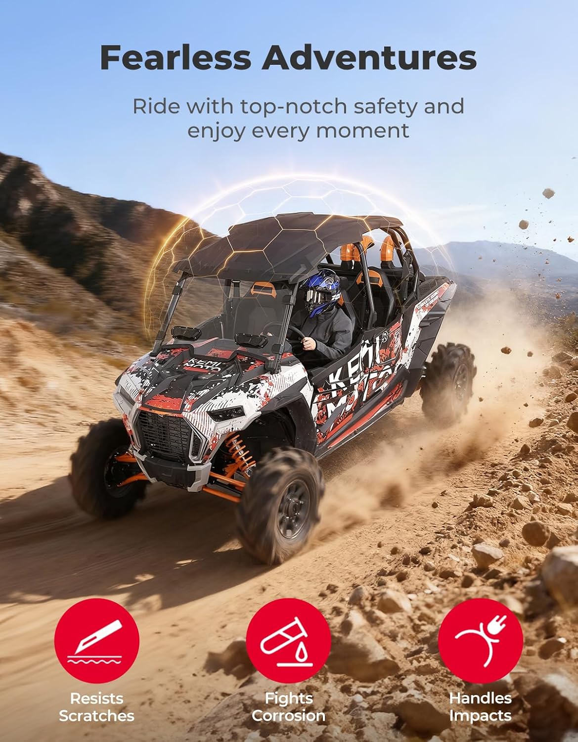 Hard Roof 4 Seater for Polaris RZR XP 4 1000/Turbo 2014-2023 - Image 4