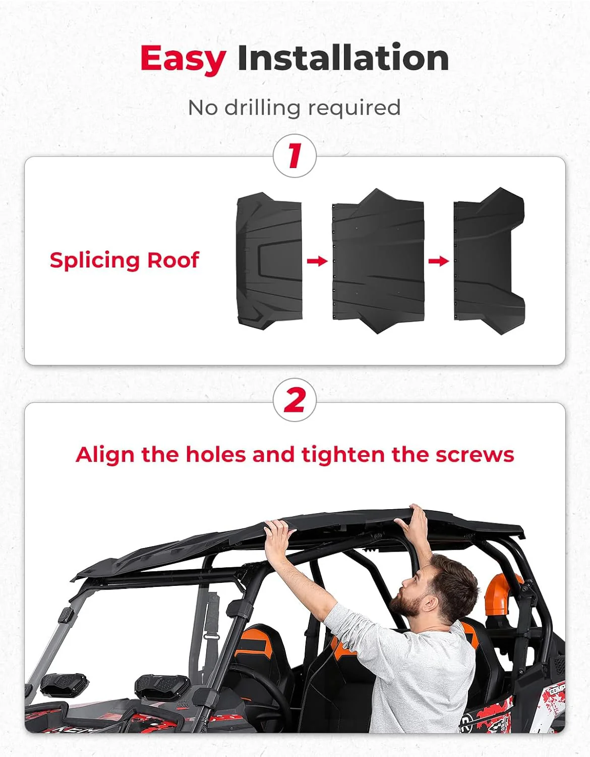 Hard Roof 4 Seater for Polaris RZR XP 4 1000/Turbo 2014-2023 - Image 6