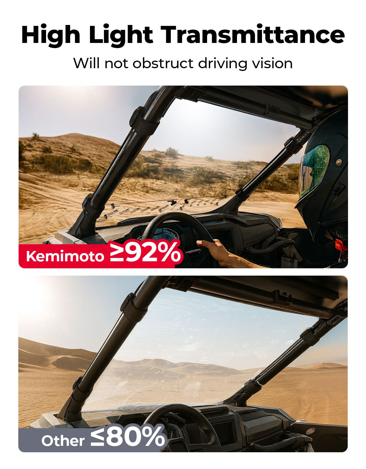 UTV Windshield with Sliding Vented Window for Polaris RZR PRO 2025-2026 - Image 3