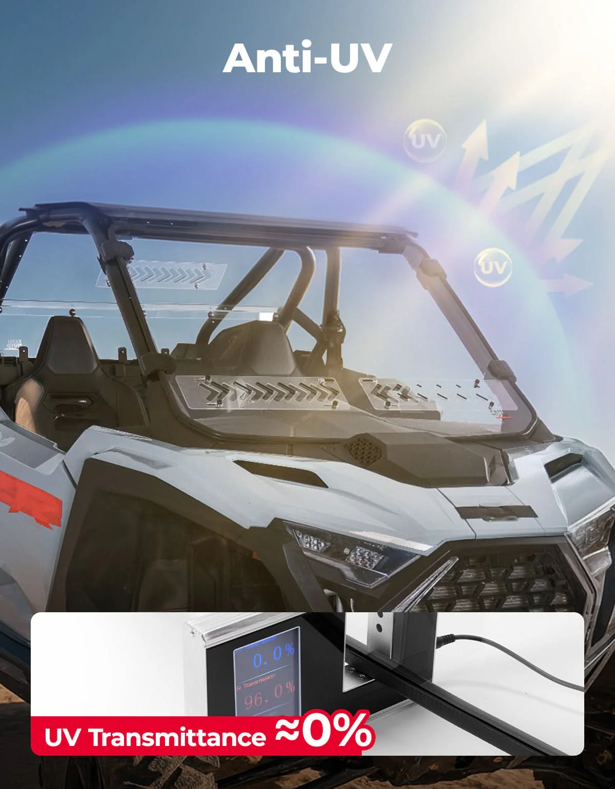 UTV Windshield with Sliding Vented Window for Polaris RZR PRO 2025-2026 - Image 7