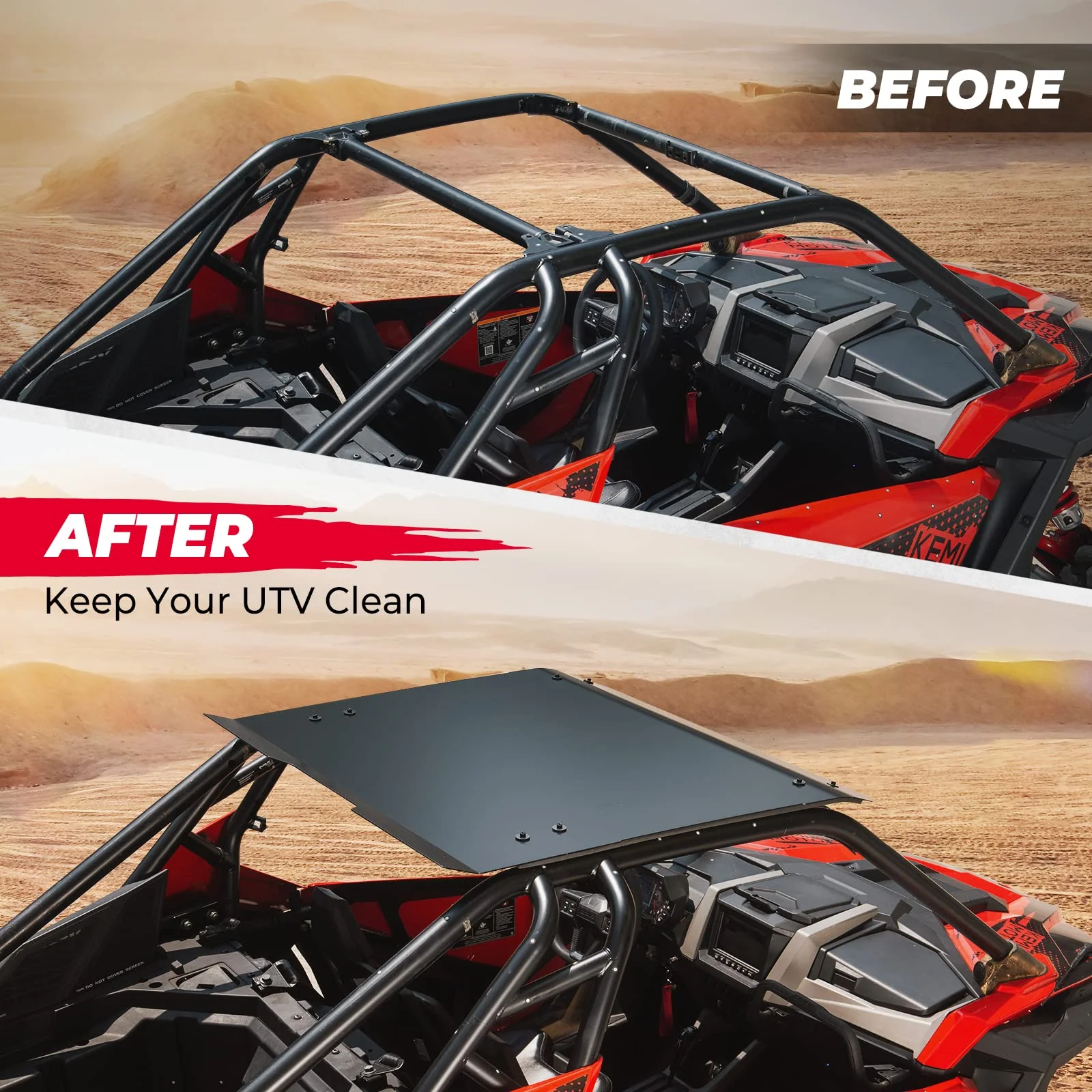 Aluminum Black Hard Roof Top for Polaris RZR PRO XP 2020-2026 - Image 4