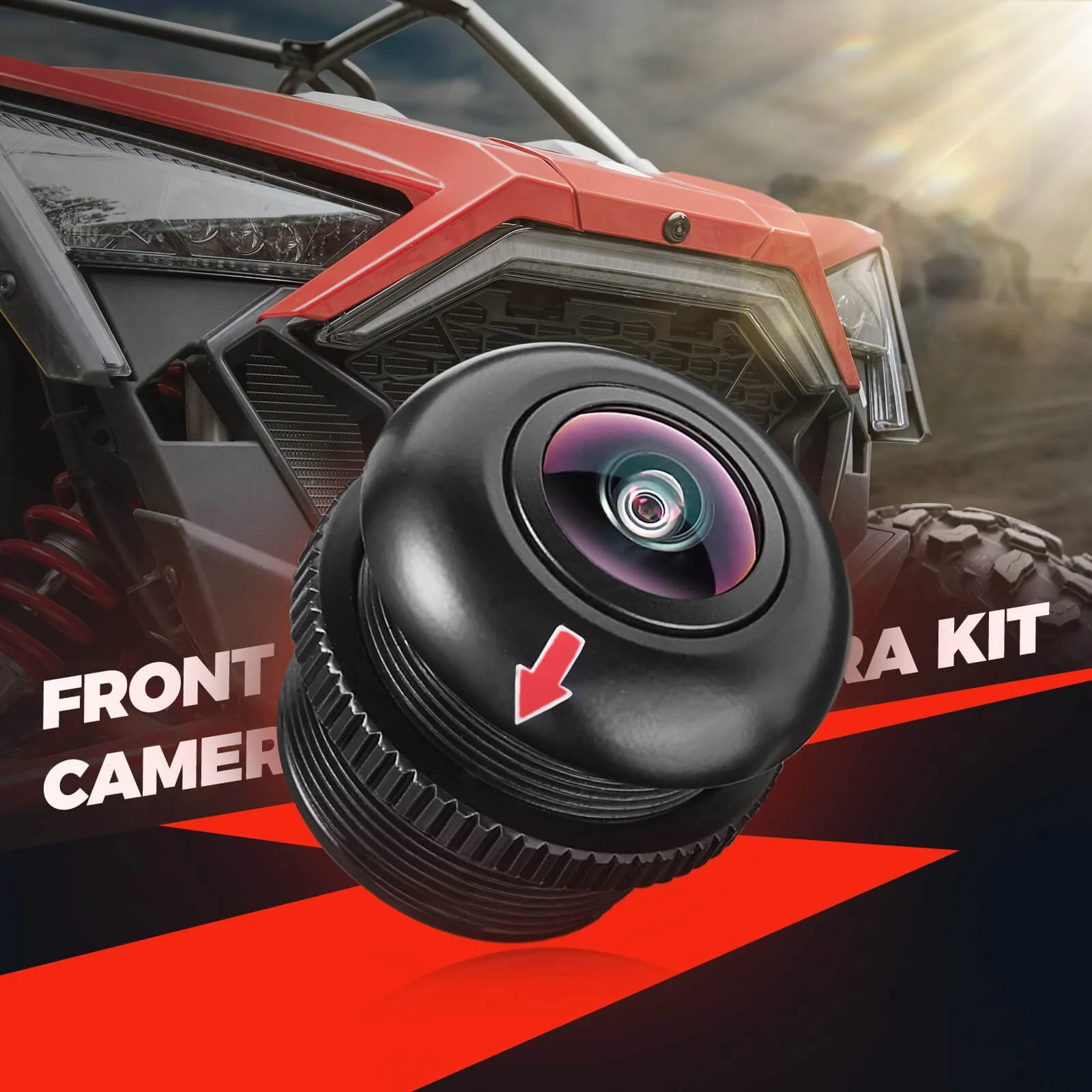 Center Rear View Mirror & Front Camera Kit For Polaris RZR PRO / Turbo - Image 6