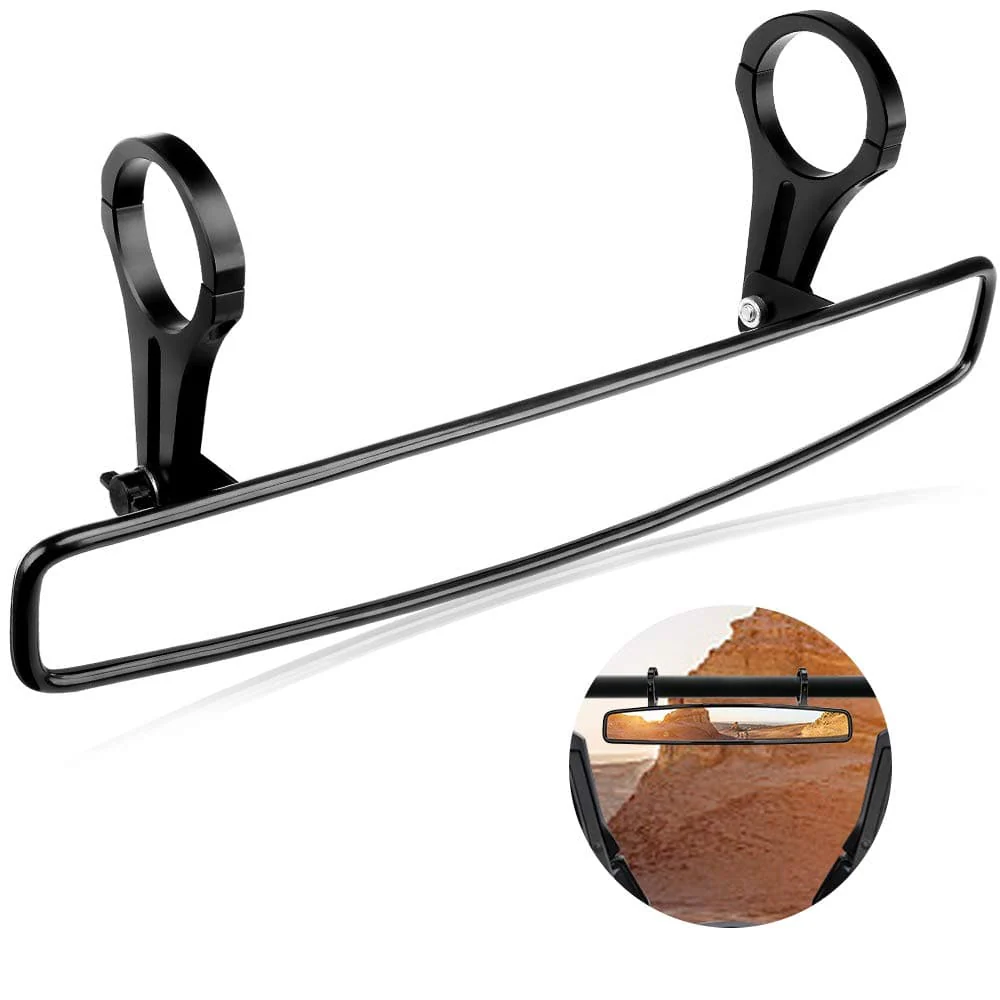 Rear View Mirror with 1.75" Clamps and Convex Design for Polaris RZR - Image 8