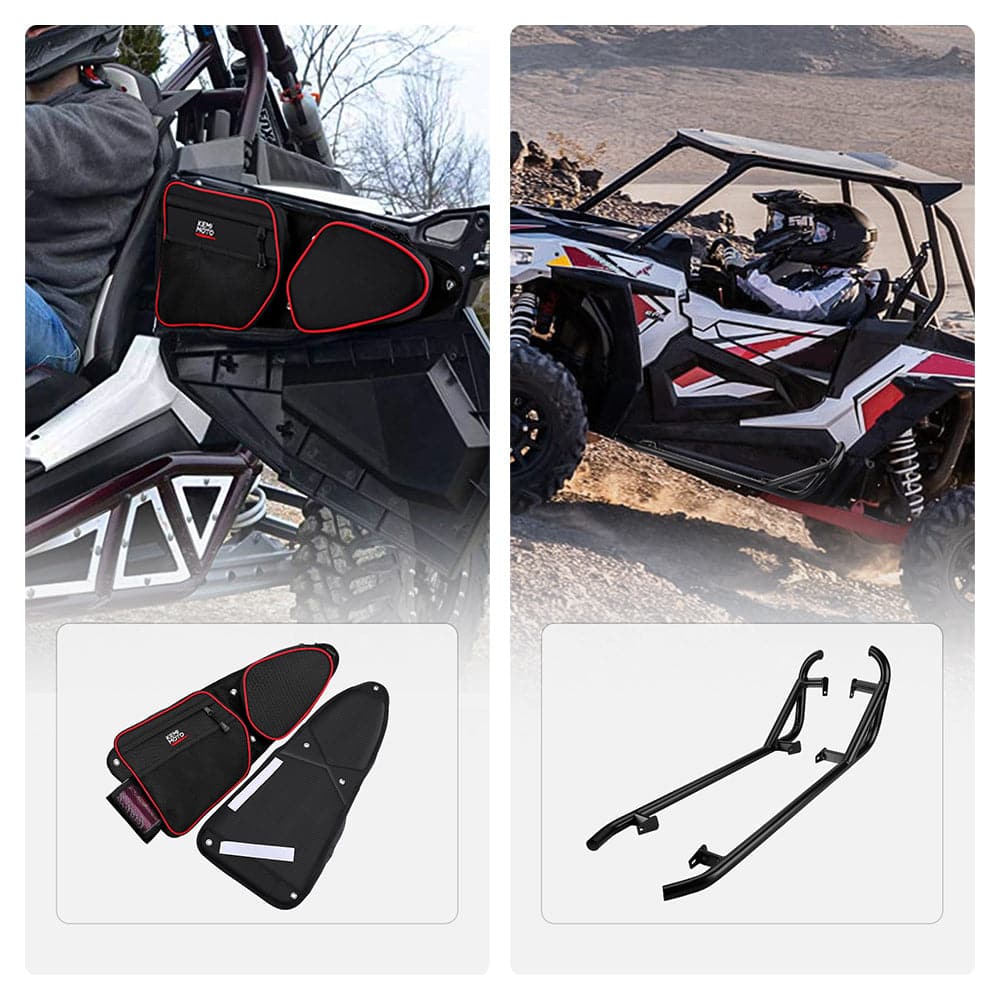 Front Door Side Door Bags & Side Nerf Bars Rock Sliders for Polaris RZR - Image 11