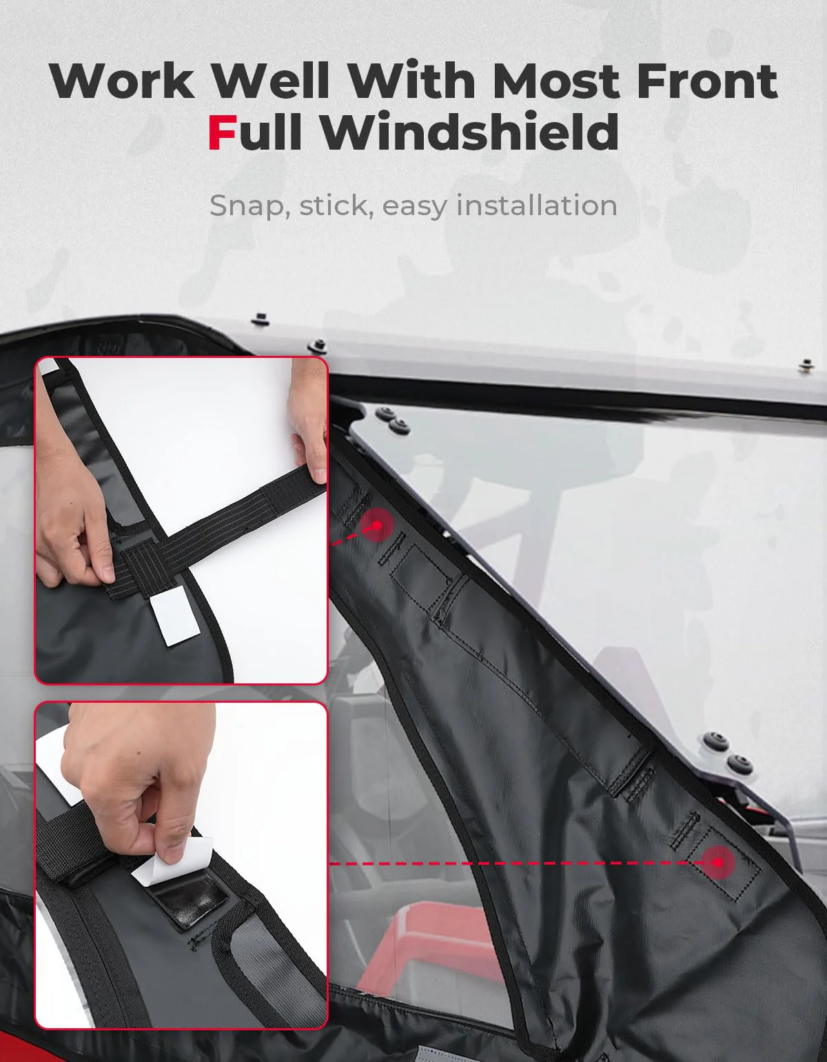 Soft Upper Door Cab Enclosure Set for Polaris RZR PRO XP 4/Turbo R 4 - Image 5