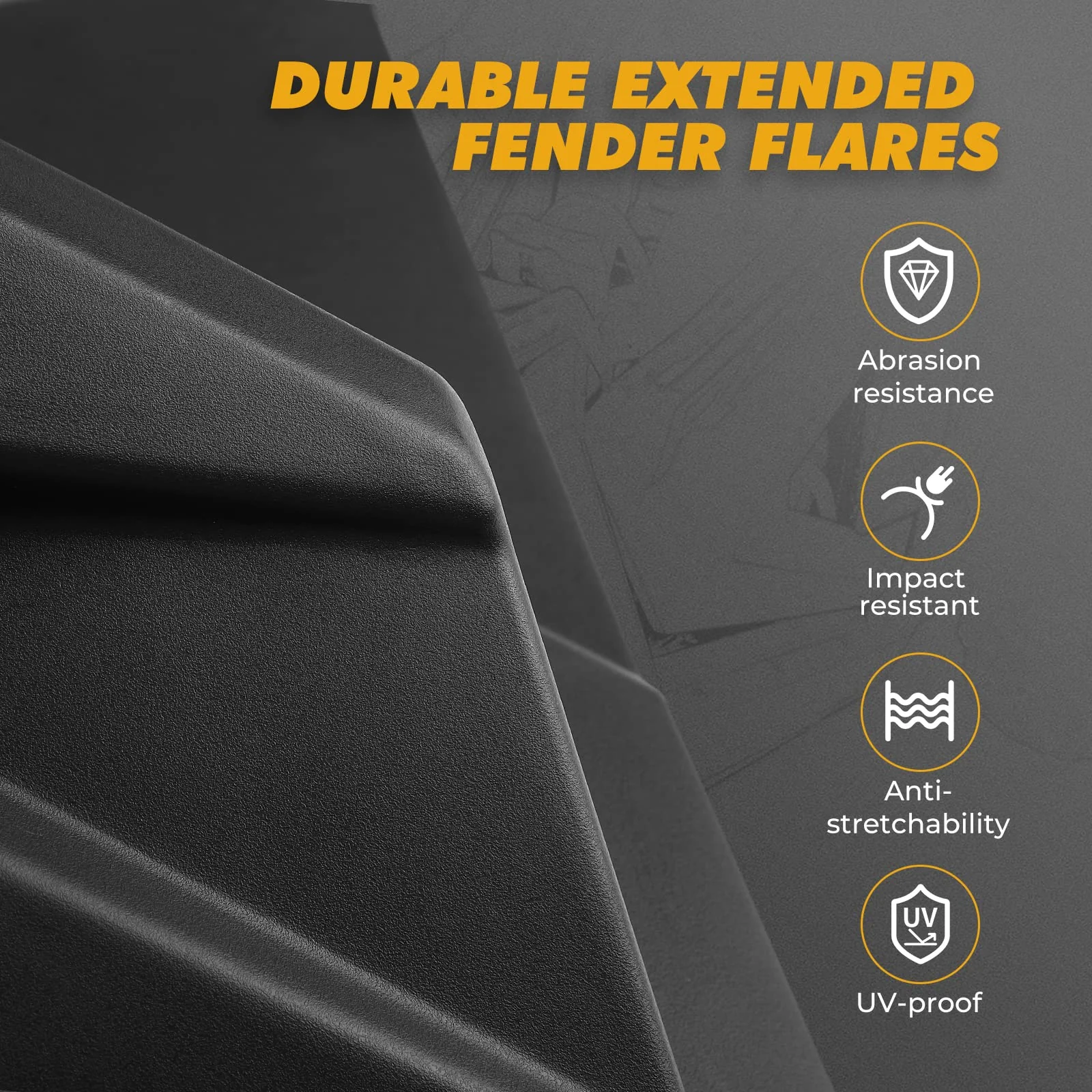 Rear Fender Flares for Polaris RZR XP 1000 /4 1000 2014-2023 - Image 2