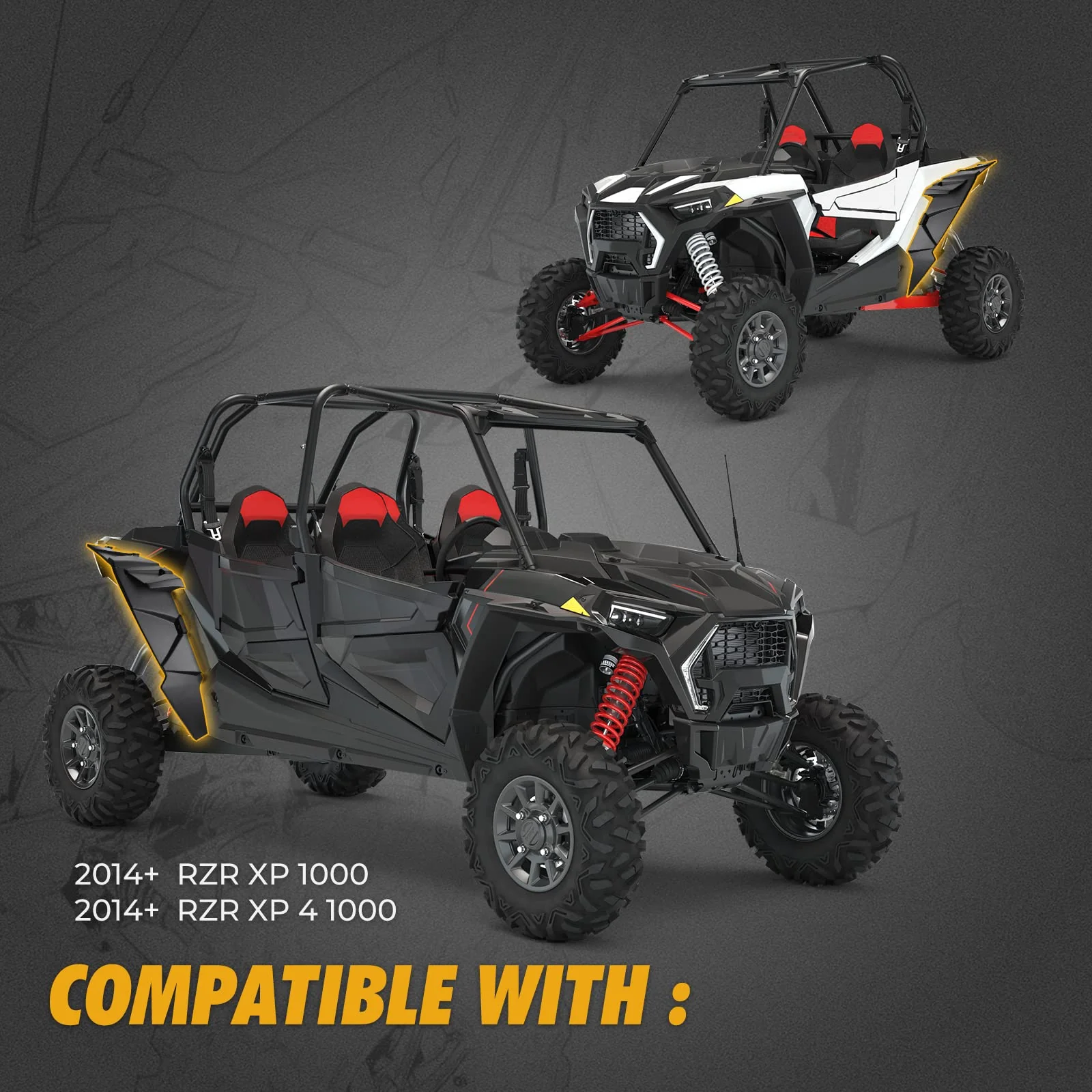 Rear Fender Flares for Polaris RZR XP 1000 /4 1000 2014-2023 - Image 6