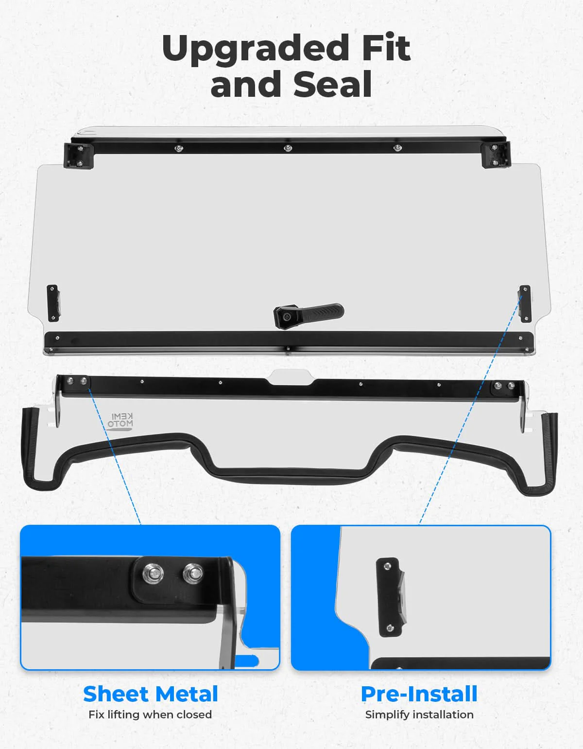 2-IN-1 Flip Up Windshield for 2019-2023 Polaris RZR XP 1000 /RZR XP Turbo 2 and 4 Seater - Image 6
