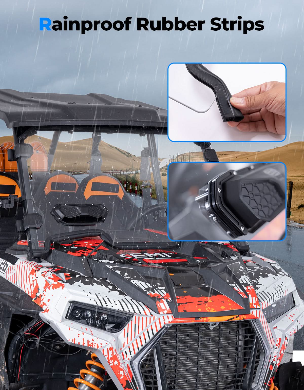 UTV Vent Windshield for Polaris RZR XP 1000 / XP 4 1000 / XP Turbo / XP 4 Turbo - Image 3