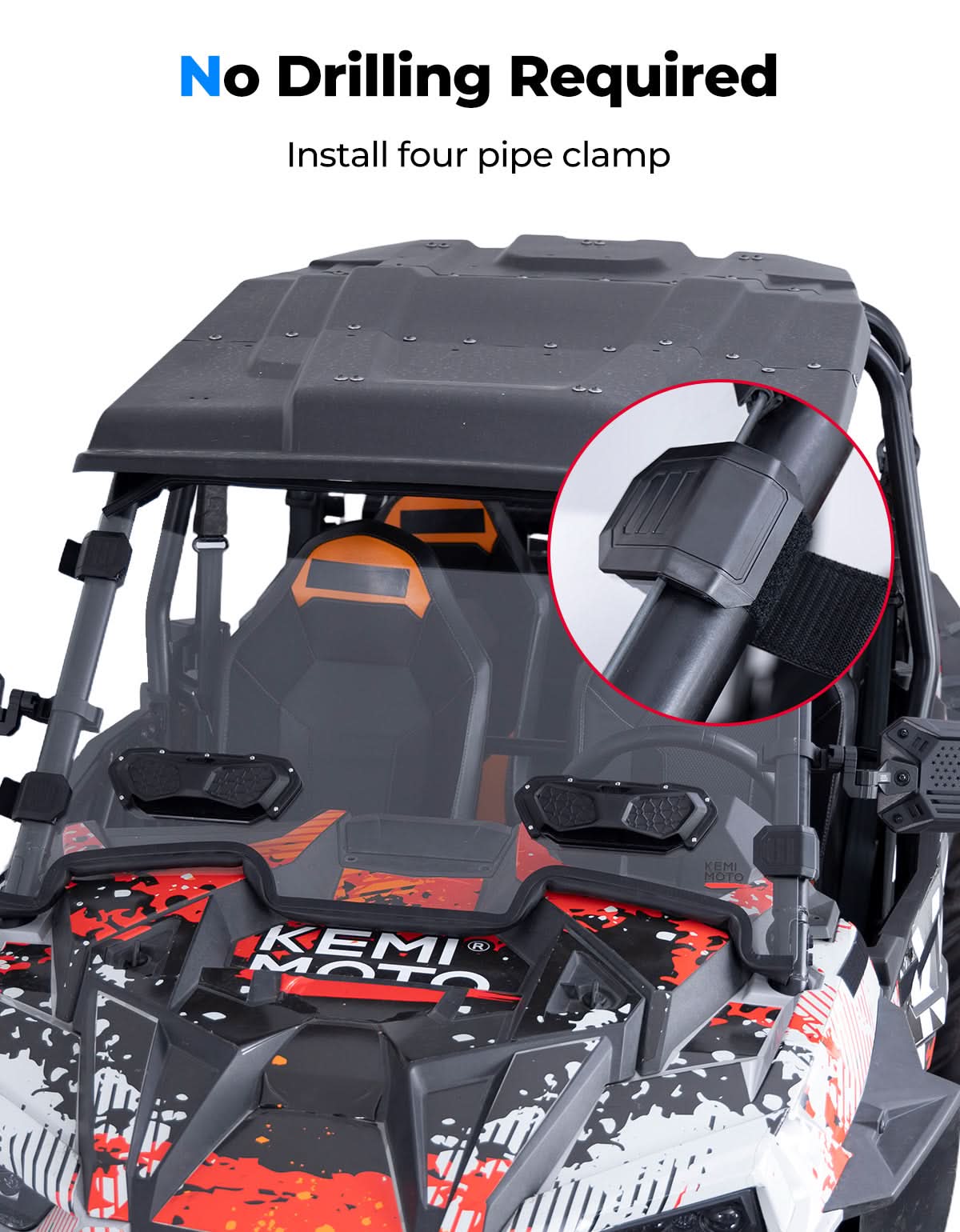 UTV Vent Windshield for Polaris RZR XP 1000 / XP 4 1000 / XP Turbo / XP 4 Turbo - Image 7