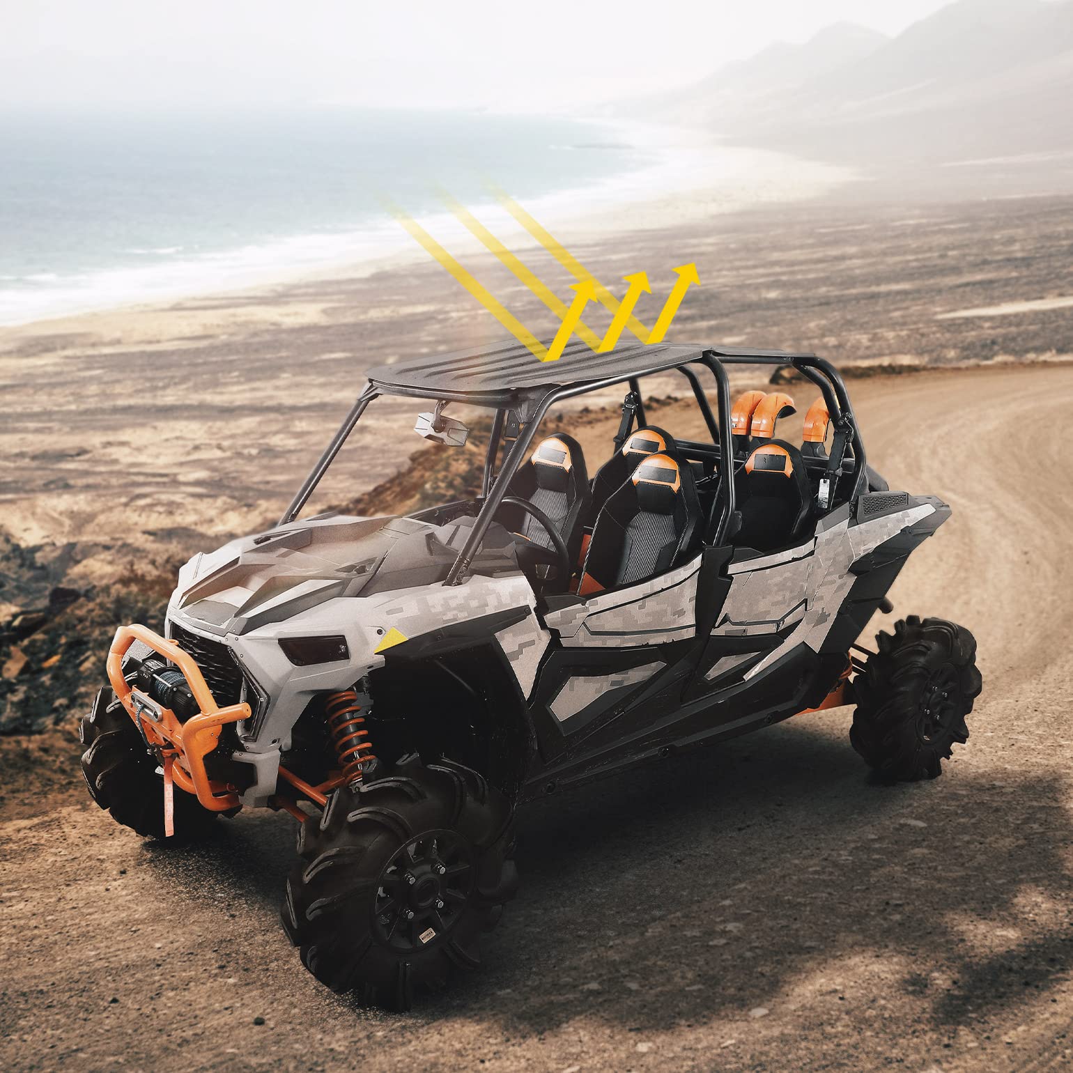 Heavy Duty 4 Doors Hard Roof For Polaris RZR XP 4 1000/ Turbo / S4 - Image 8