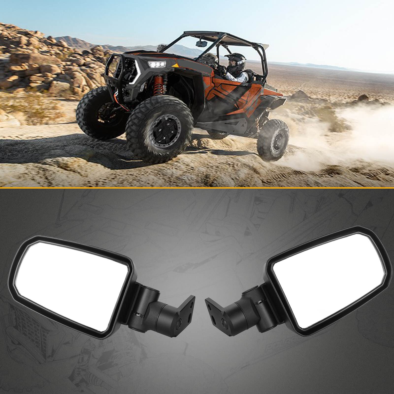 Folding Side Mirrors for Polaris RZR XP 900 1000 Turbo 2014-2023 - Image 7