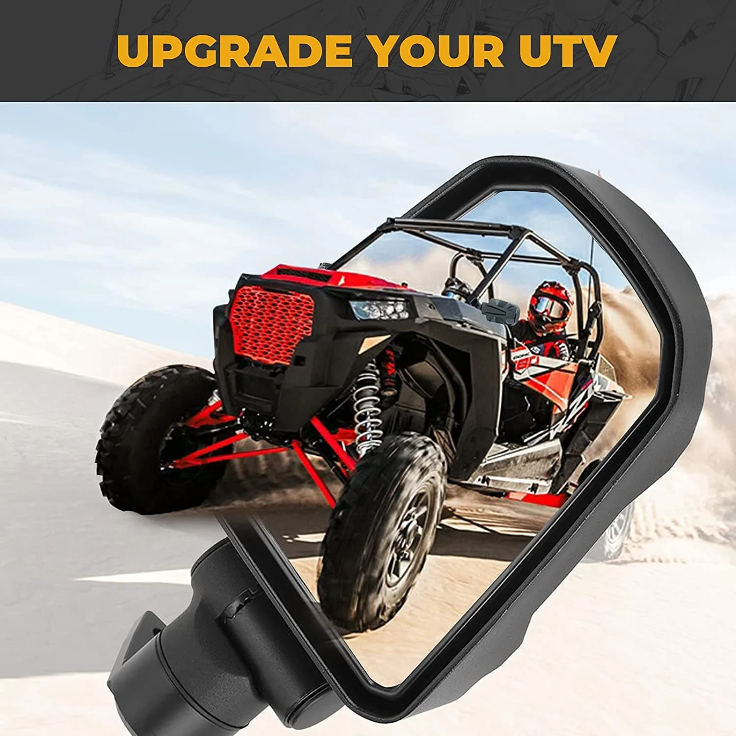 Folding Side Mirrors for Polaris RZR XP 900 1000 Turbo 2014-2023 - Image 9