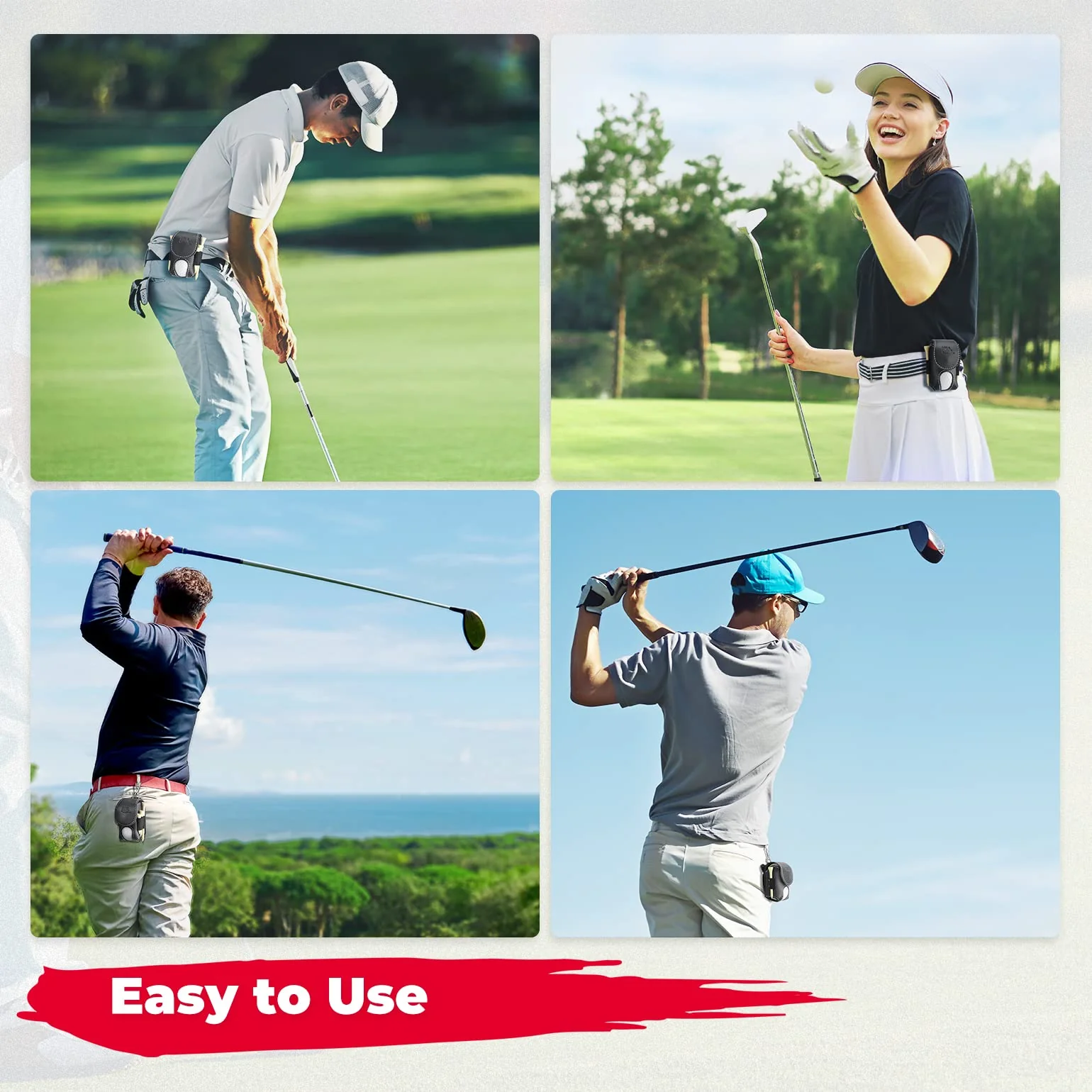 Portable Golf Ball Waist Bag with Foldable Divot Repair Tool - Image 7