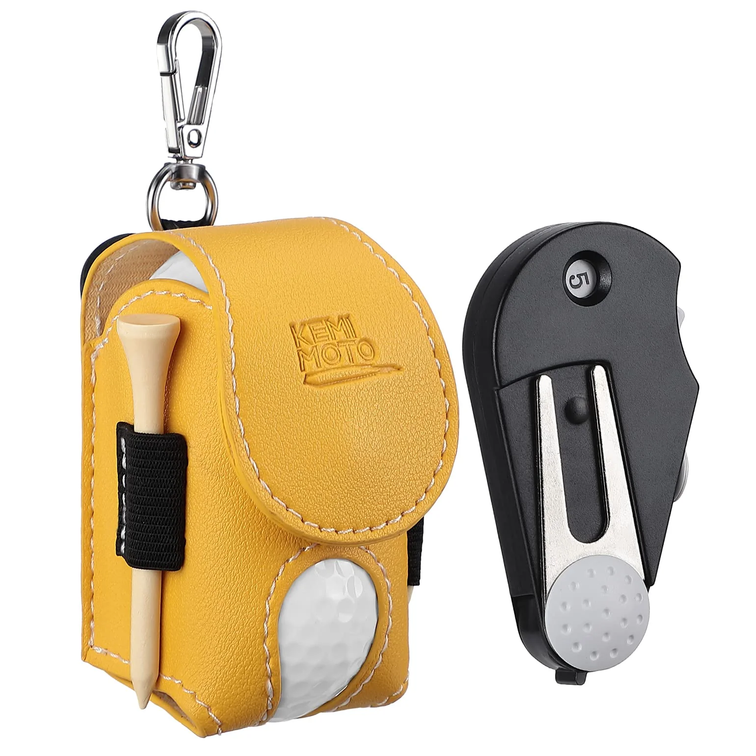 Portable Golf Ball Waist Bag with Foldable Divot Repair Tool - Image 9